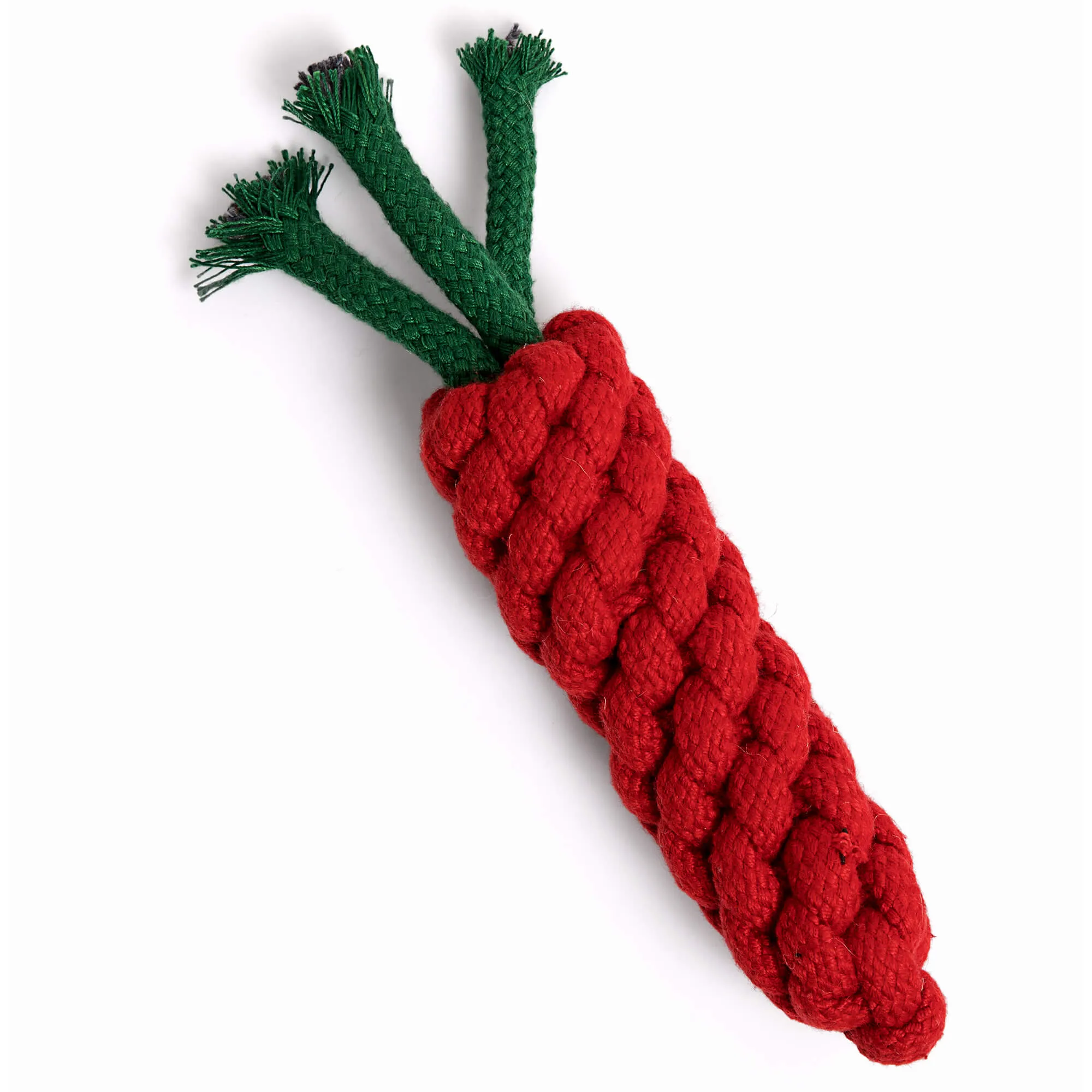 Only Natural Pet Eco-Friendly Regenerated Cotton Carrot Dog Toy