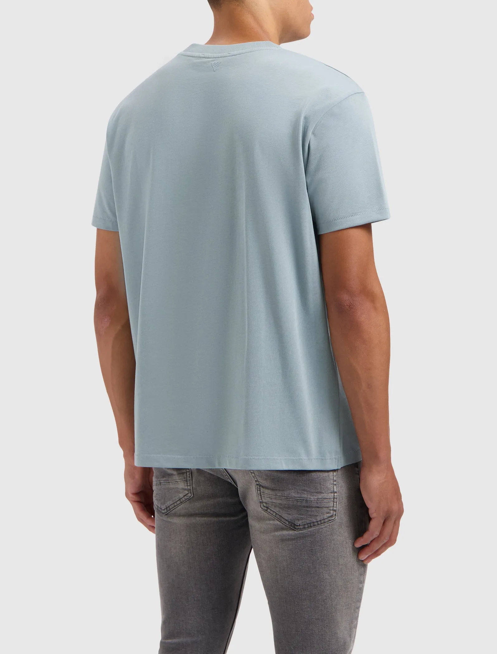 Organic Sideline Wordmark T-shirt | Blue Grey