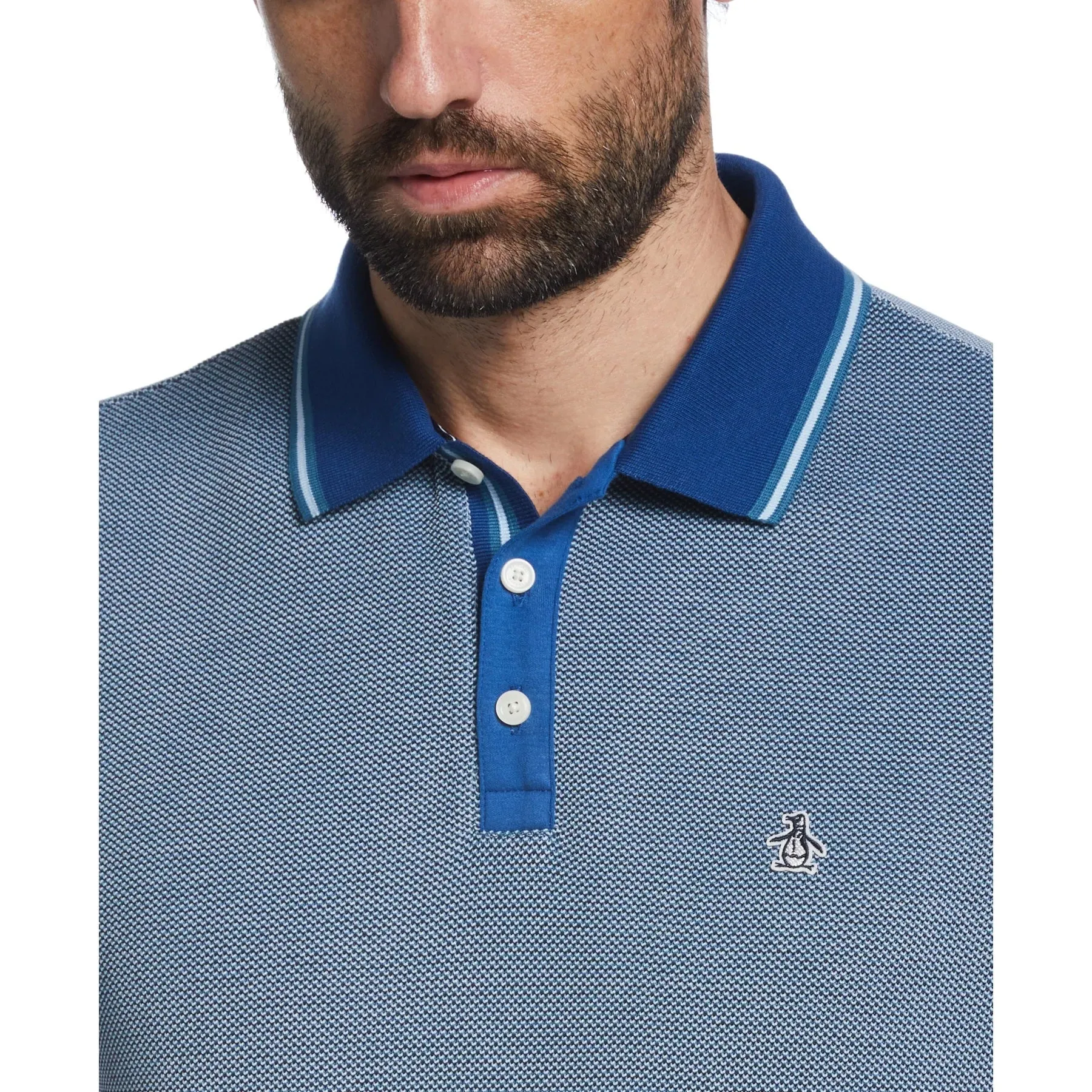 Original Penguin Birdseye Organic Cotton Pique Polo Shirt - Limoges