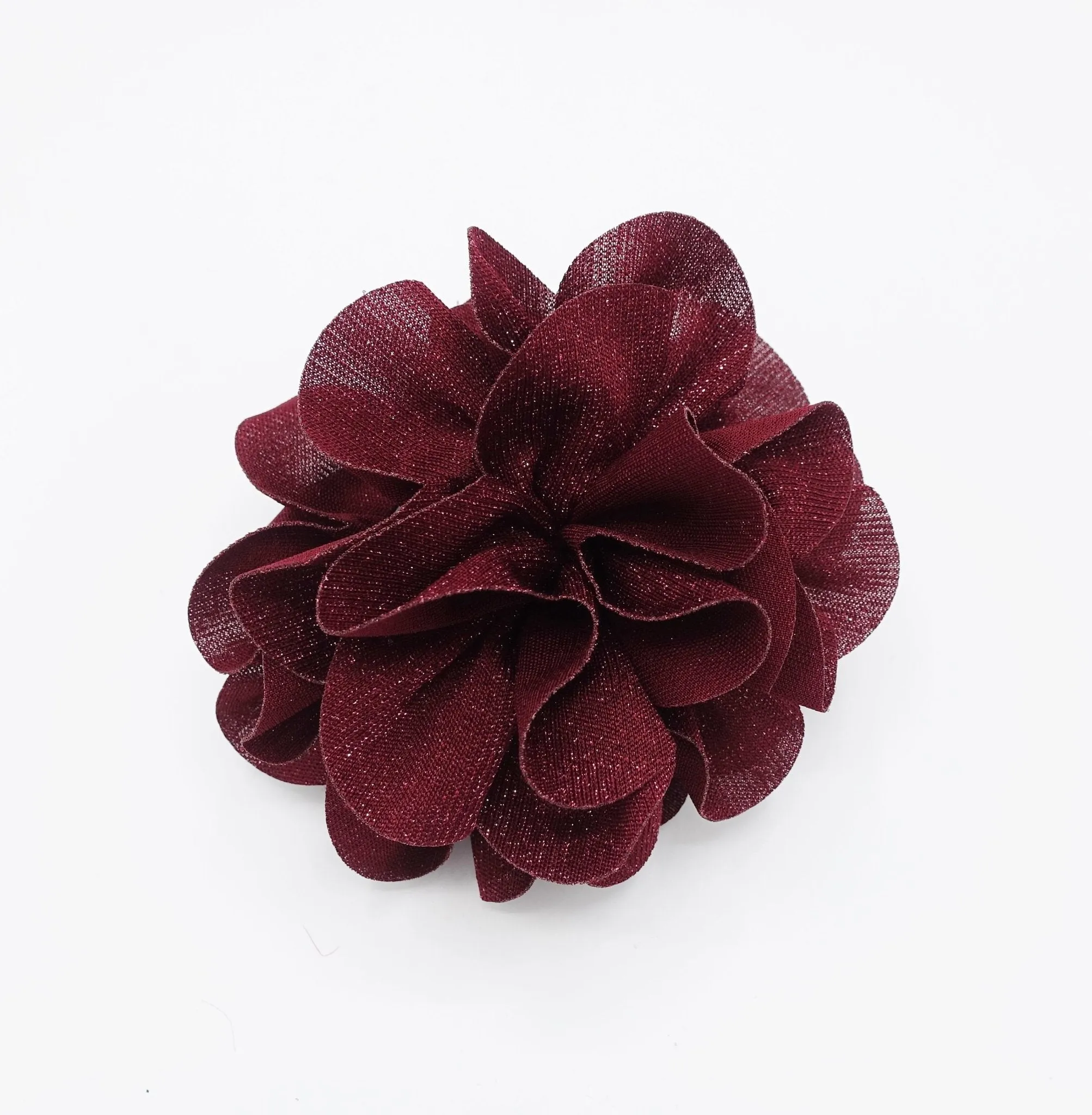 pearl glittering petal big flower hair claw women hair accessory