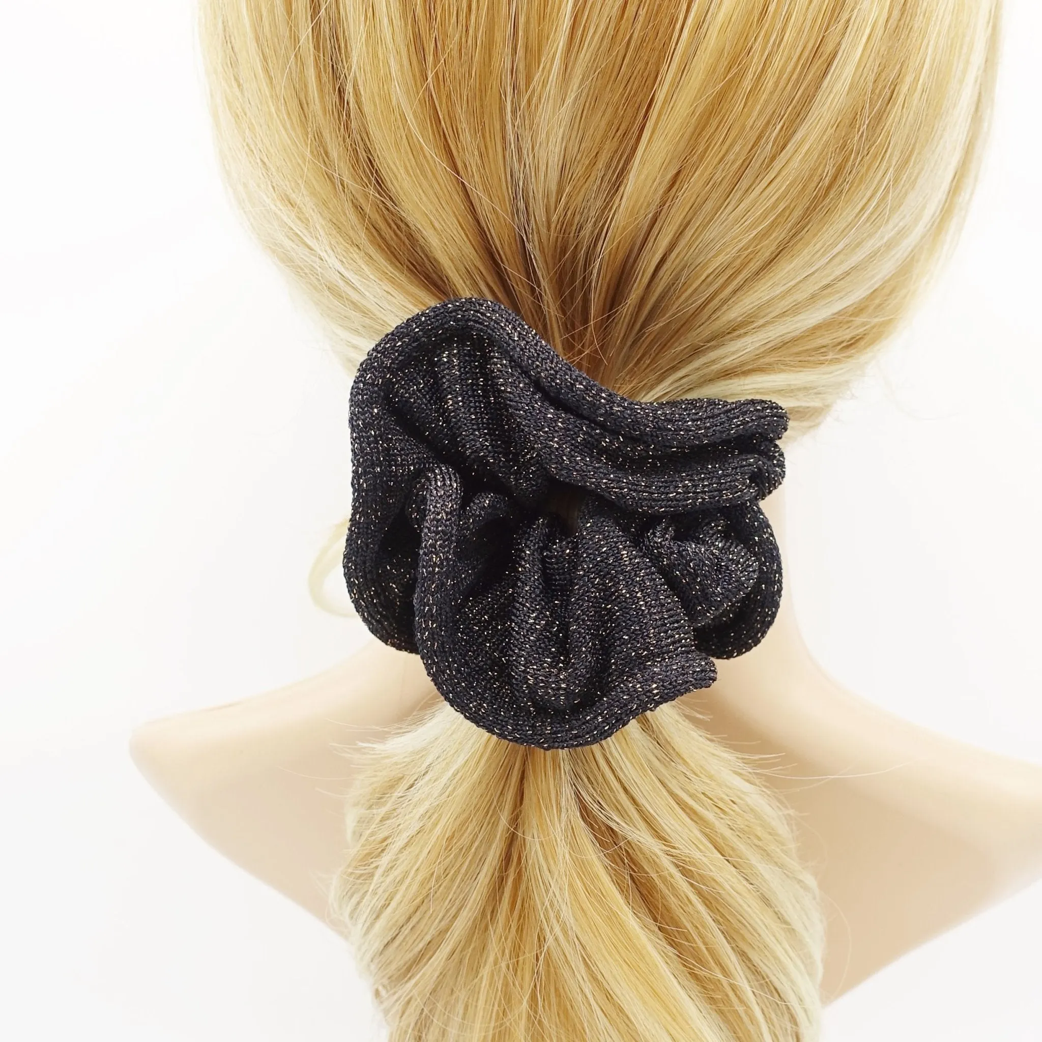 pearl glittering scrunchies knit Fall Winter hair scrunchy women hair accessory