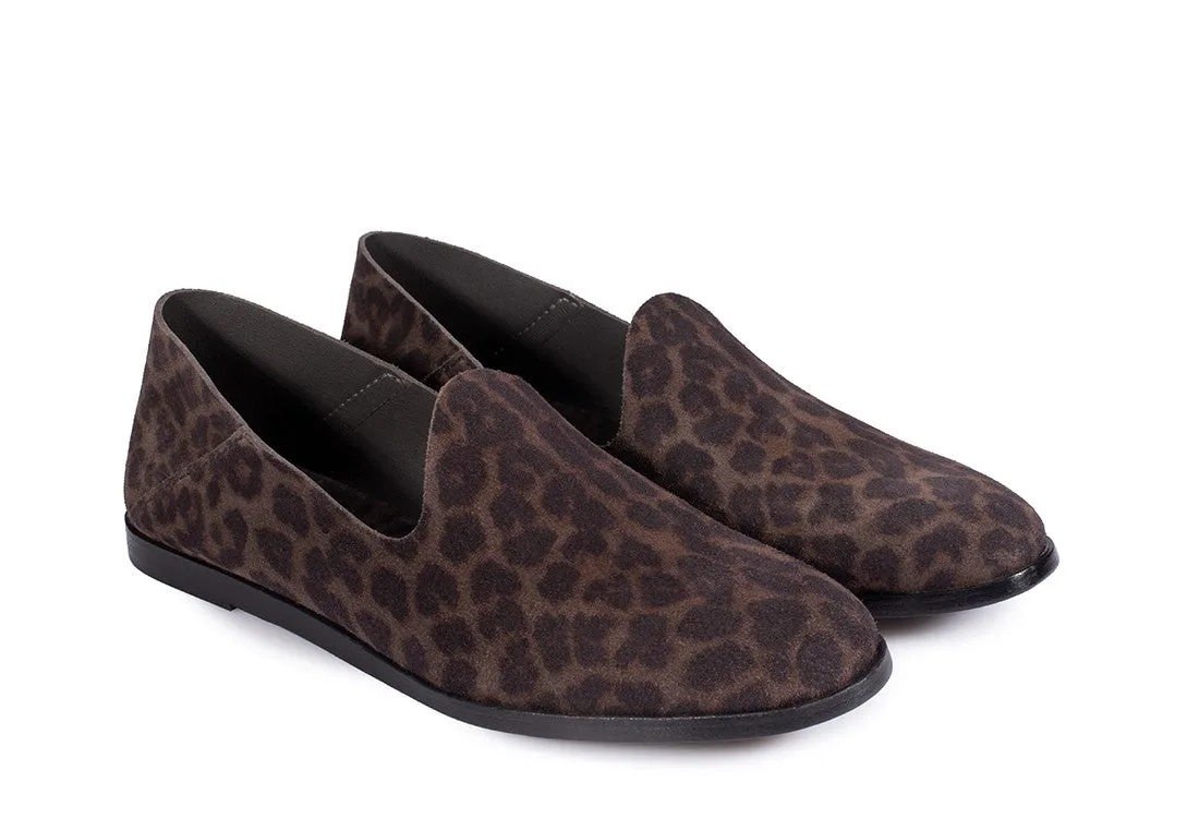 Pedro Garcia Yoshi Slip On-slate leopard castoro