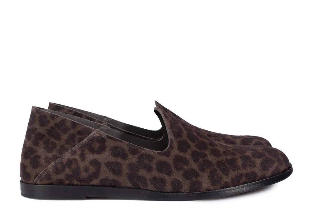 Pedro Garcia Yoshi Slip On-slate leopard castoro