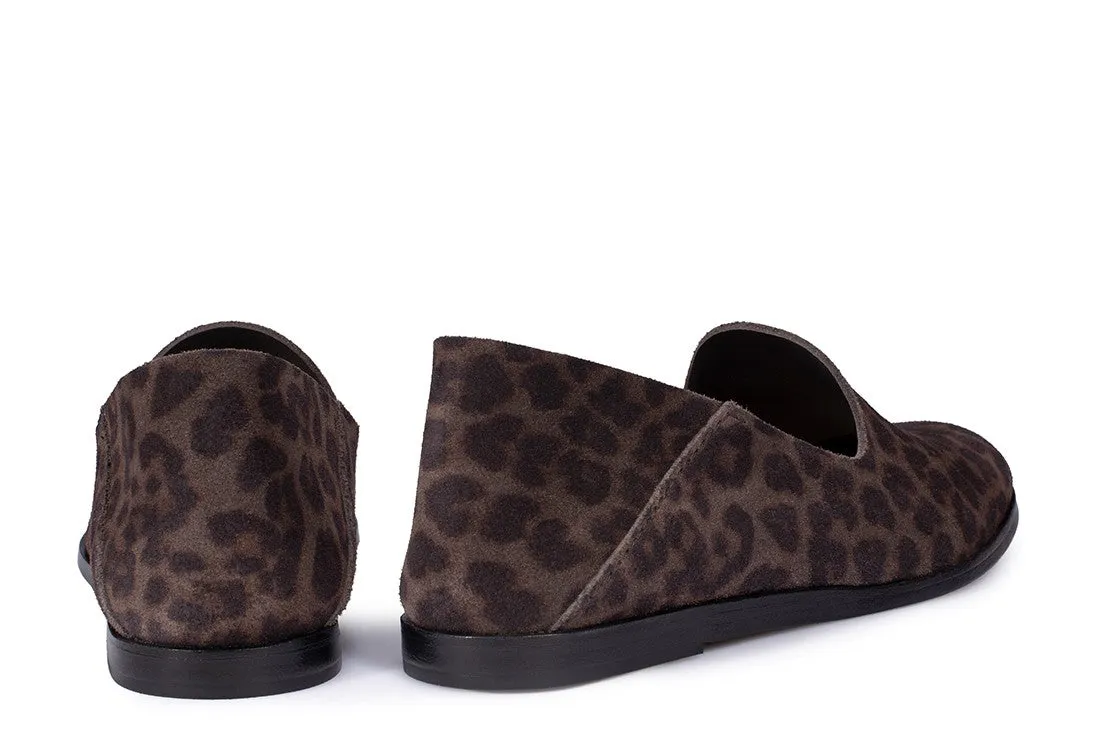 Pedro Garcia Yoshi Slip On-slate leopard castoro