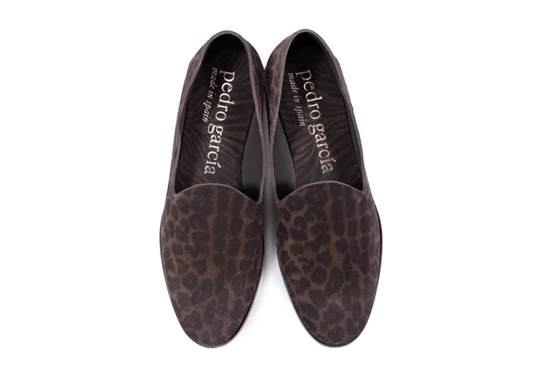 Pedro Garcia Yoshi Slip On-slate leopard castoro