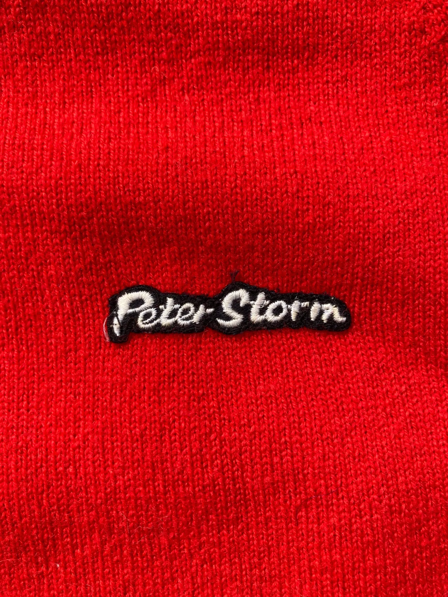 Peter Storm red W2 proof wool waterproof logo patch crew neck jumper - sz 36 91