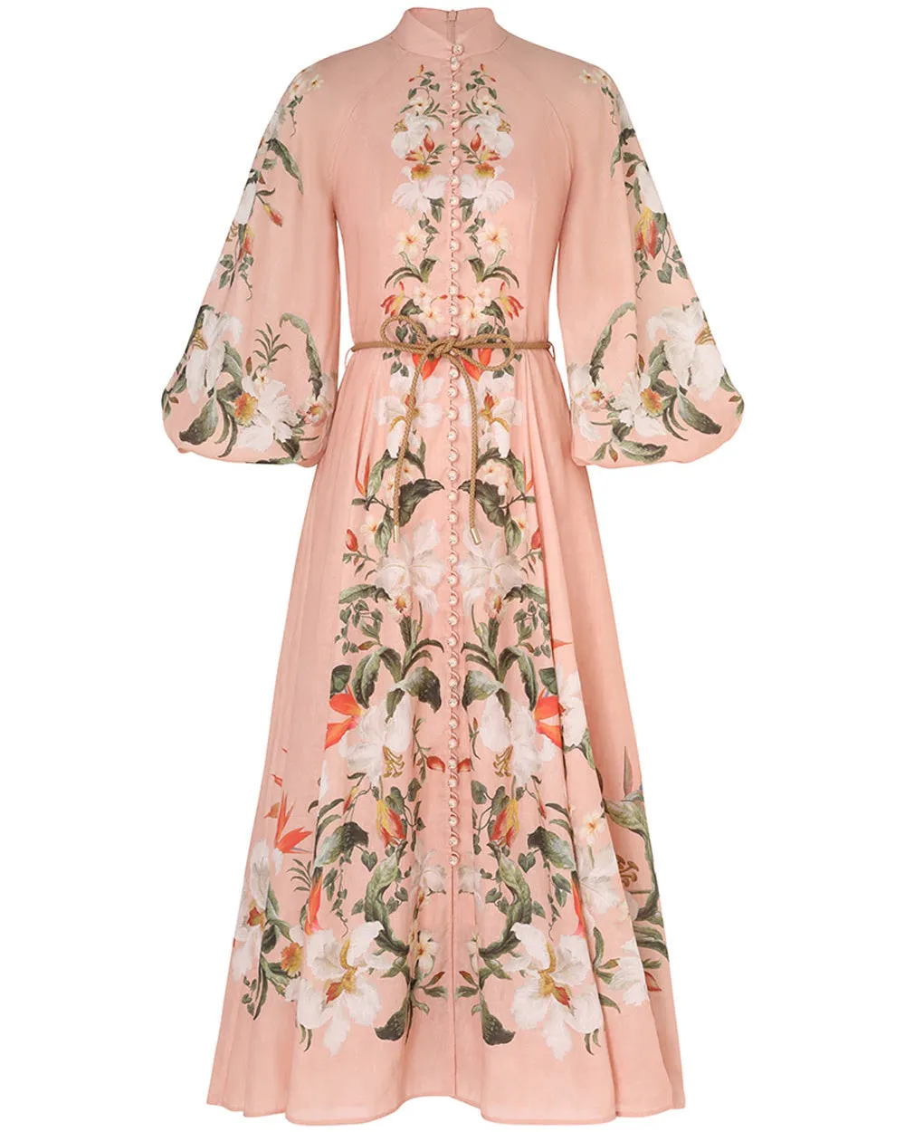 Pink Palm Lexi Long Billow Dress