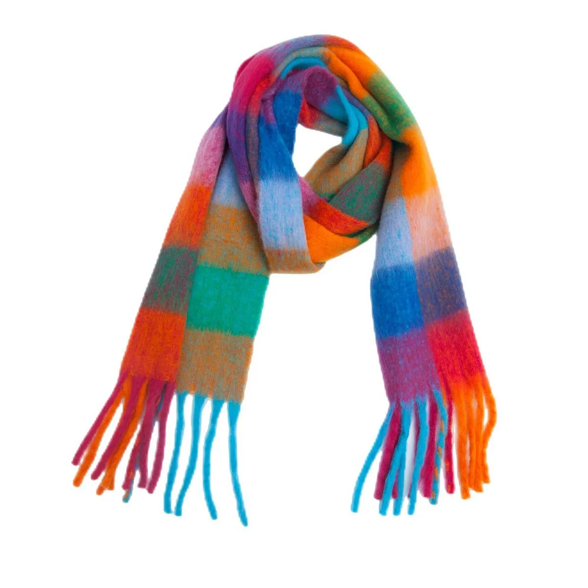 Plaid Pattern Scarf - Multi-Color 1