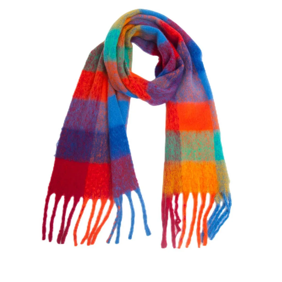 Plaid Pattern Scarf - Multi-Color 1