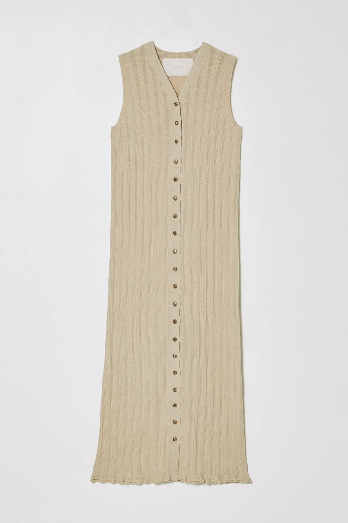 POINTELLE SLIM LONG VEST DRESS