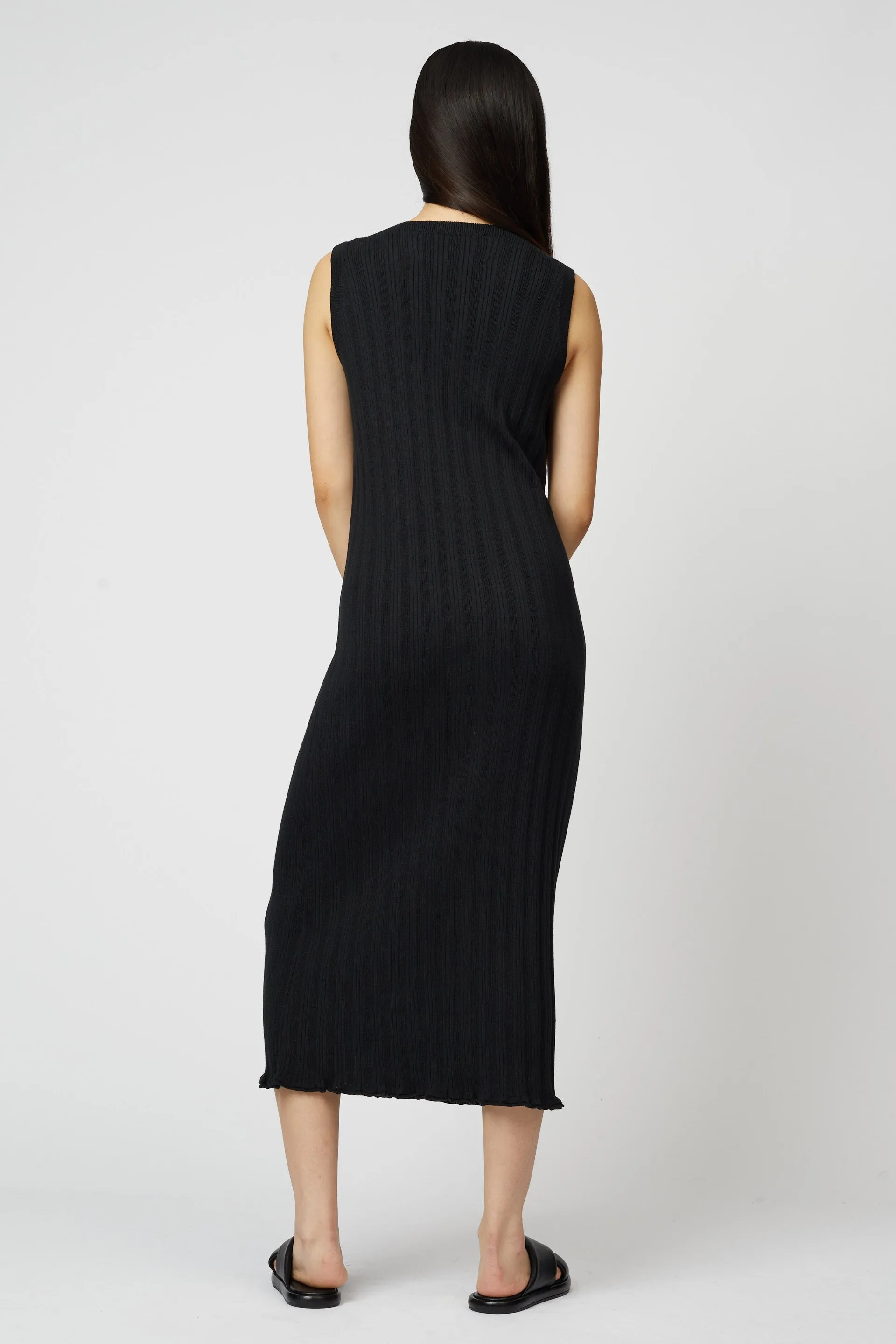 POINTELLE SLIM LONG VEST DRESS