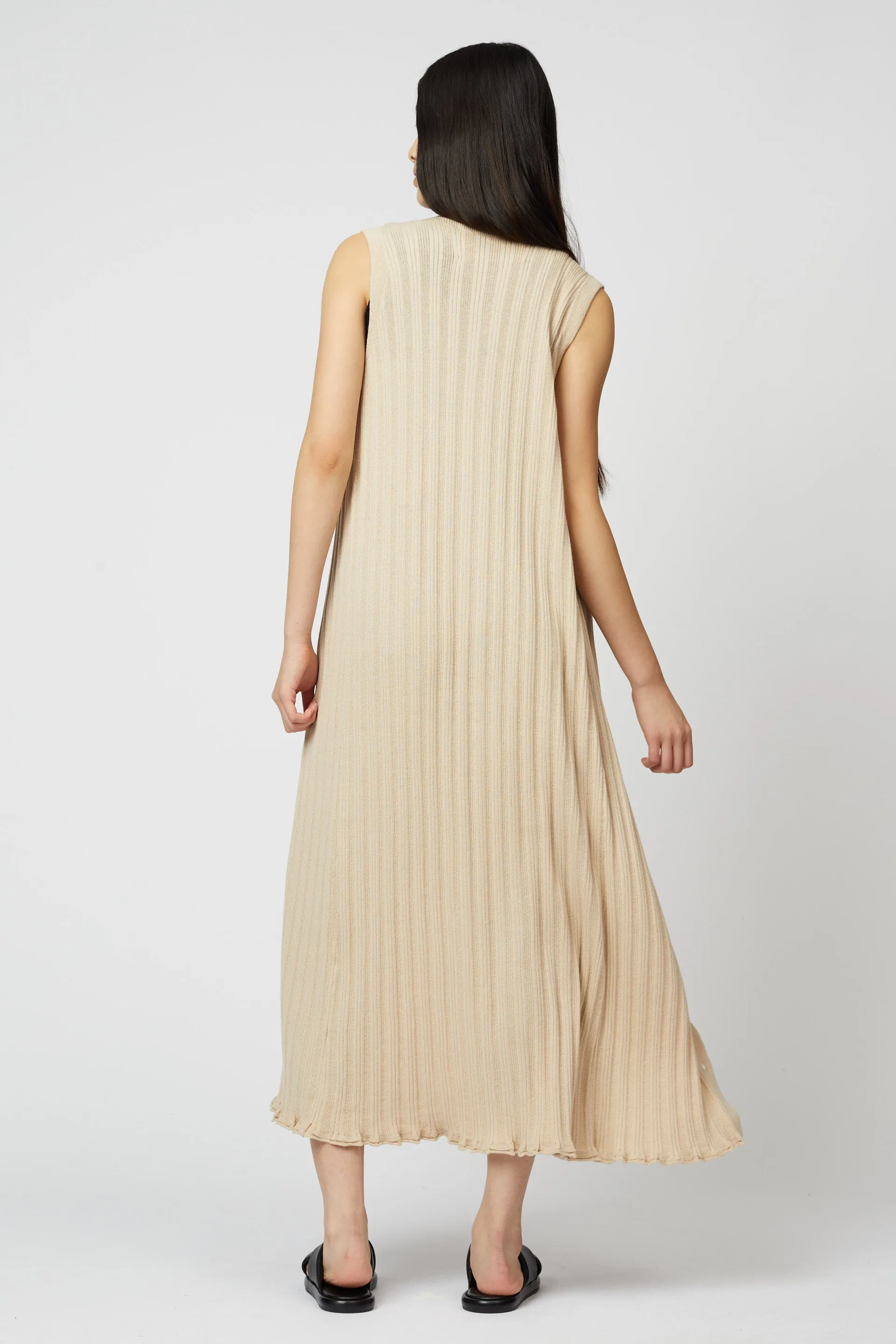 POINTELLE SLIM LONG VEST DRESS