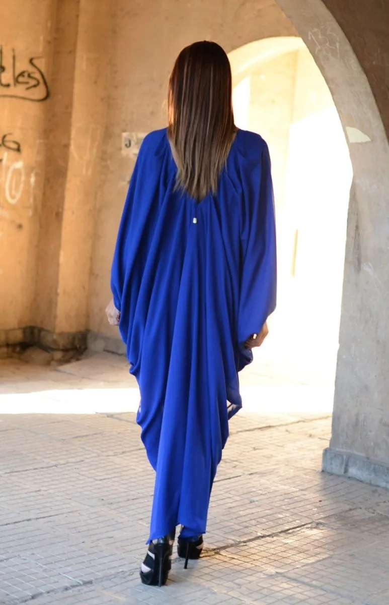 PREA Long Blue Chiffon Maxi Dress