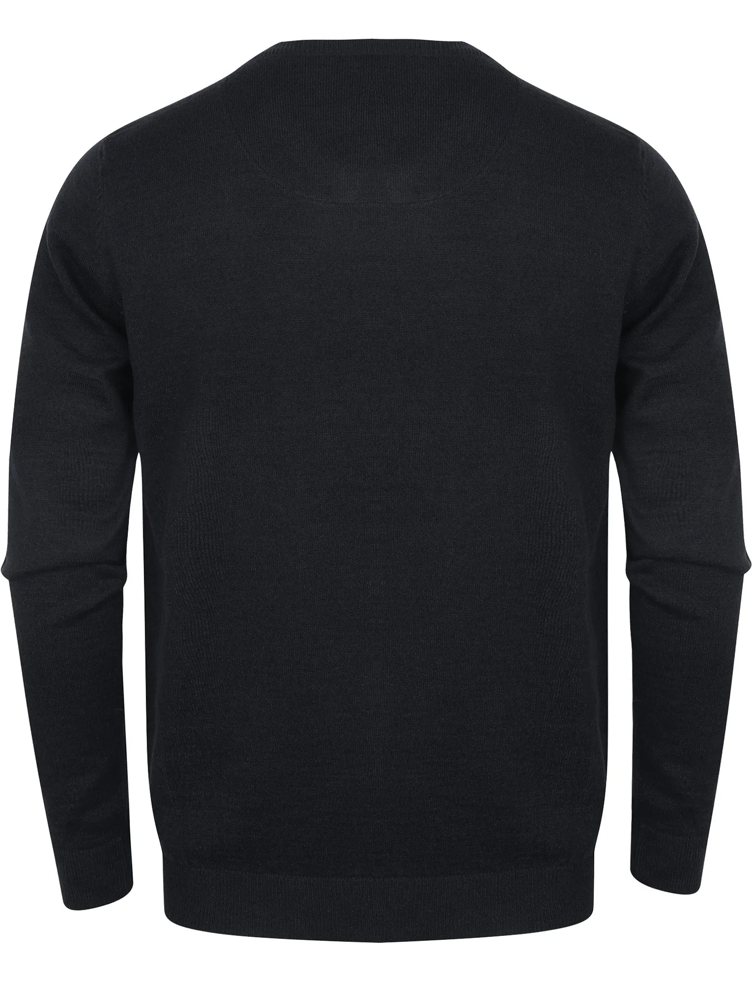 Quarters Wool Blend V Neck Jumper In Dark Navy - Kensington Eastside