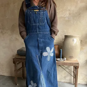 Reworked Long Denim Overall Dress