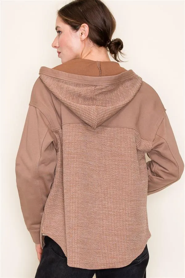 Ribbed Pocket Hooded Shackets - 4 Colors! - FINAL SALE