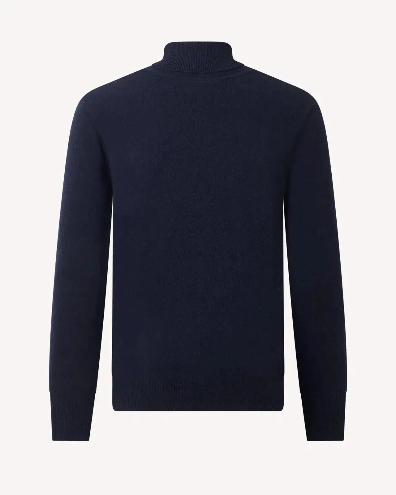 Roll Neck Navy Blue Cashmere Jumper