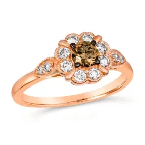 Rose Gold Diamond Fashion Ring