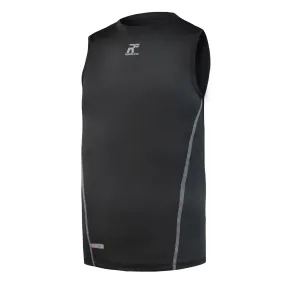 RunFlyte Men's Basics Light Compression Tank Top - Training - Moisture Wicking Black/Grey