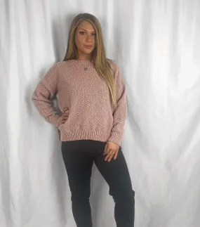 💙RUTH Pink fluffy Knit jumper