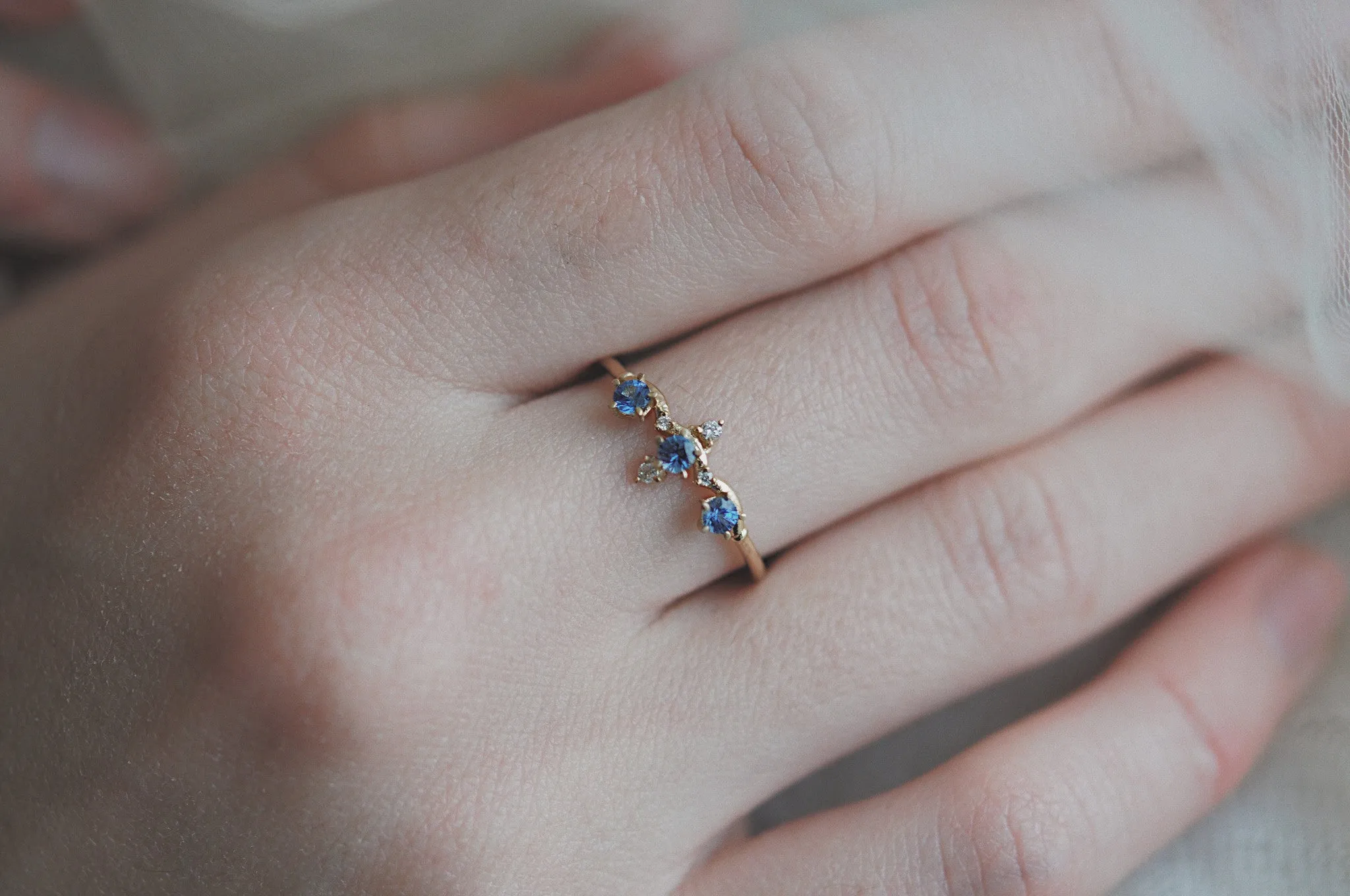 Sapphire Winter Waltz Ring - Ready-to-ship