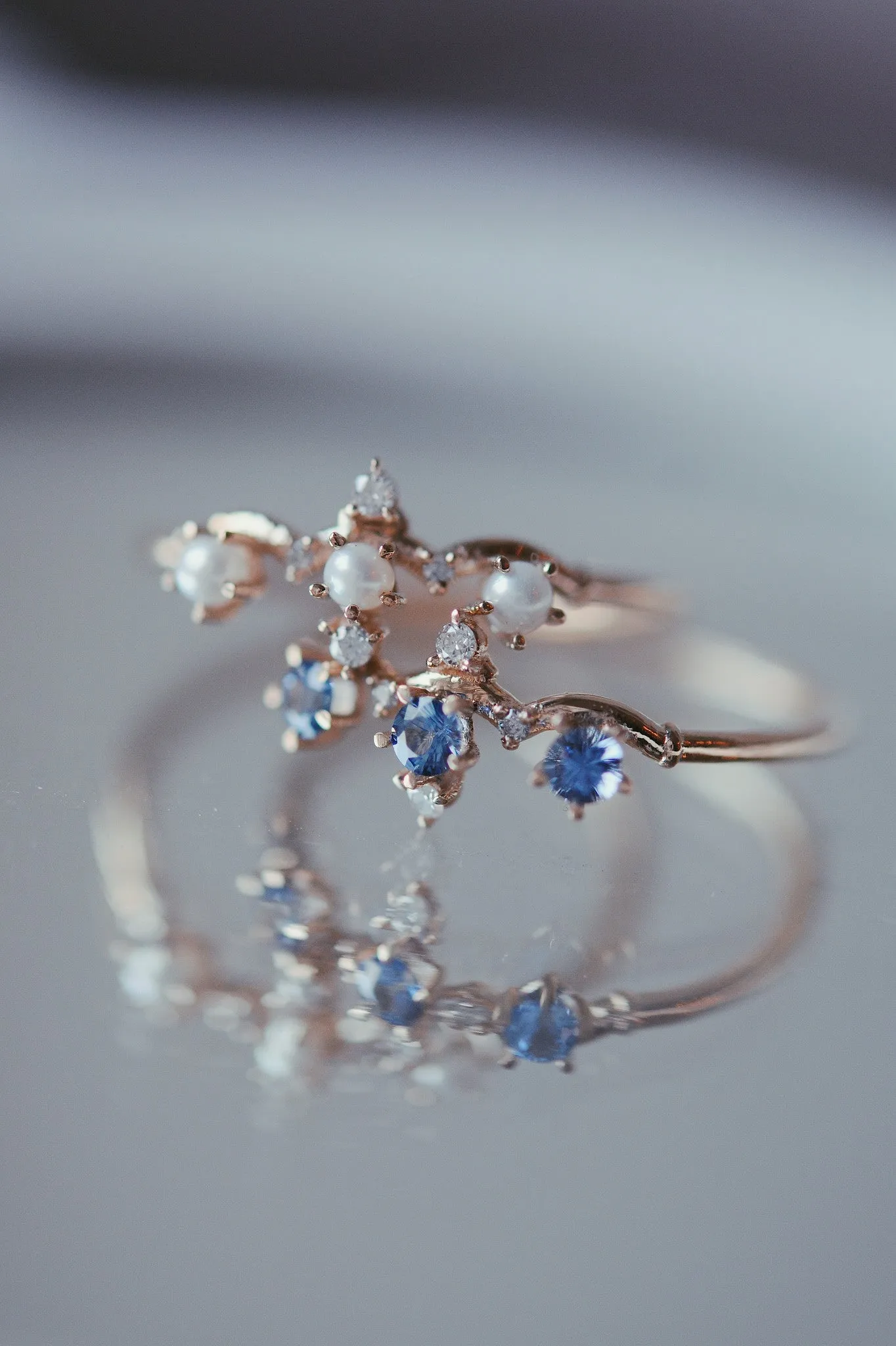 Sapphire Winter Waltz Ring - Ready-to-ship