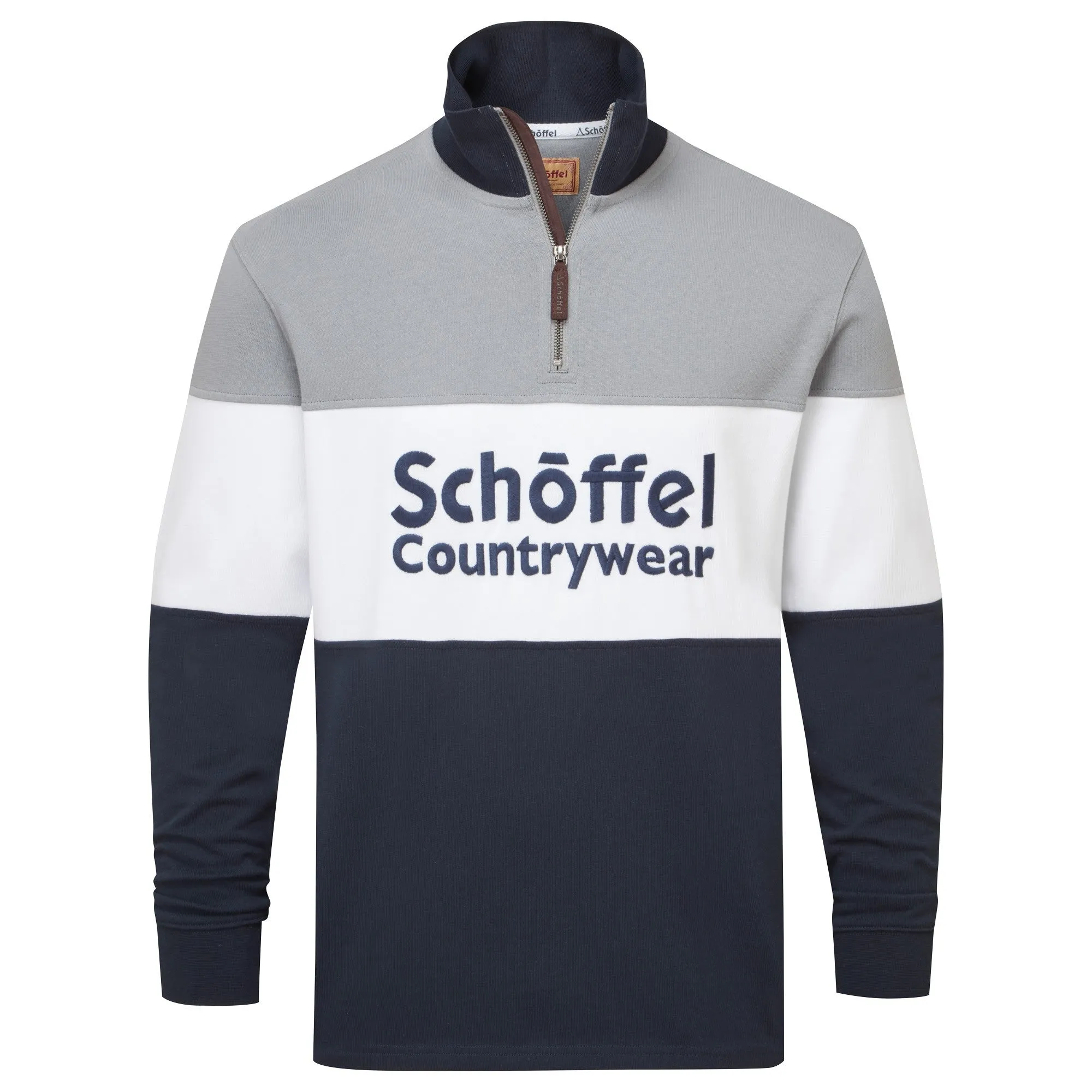 Schoffel Mens Exeter Heritage 1/4 Zip Jumper - Grey