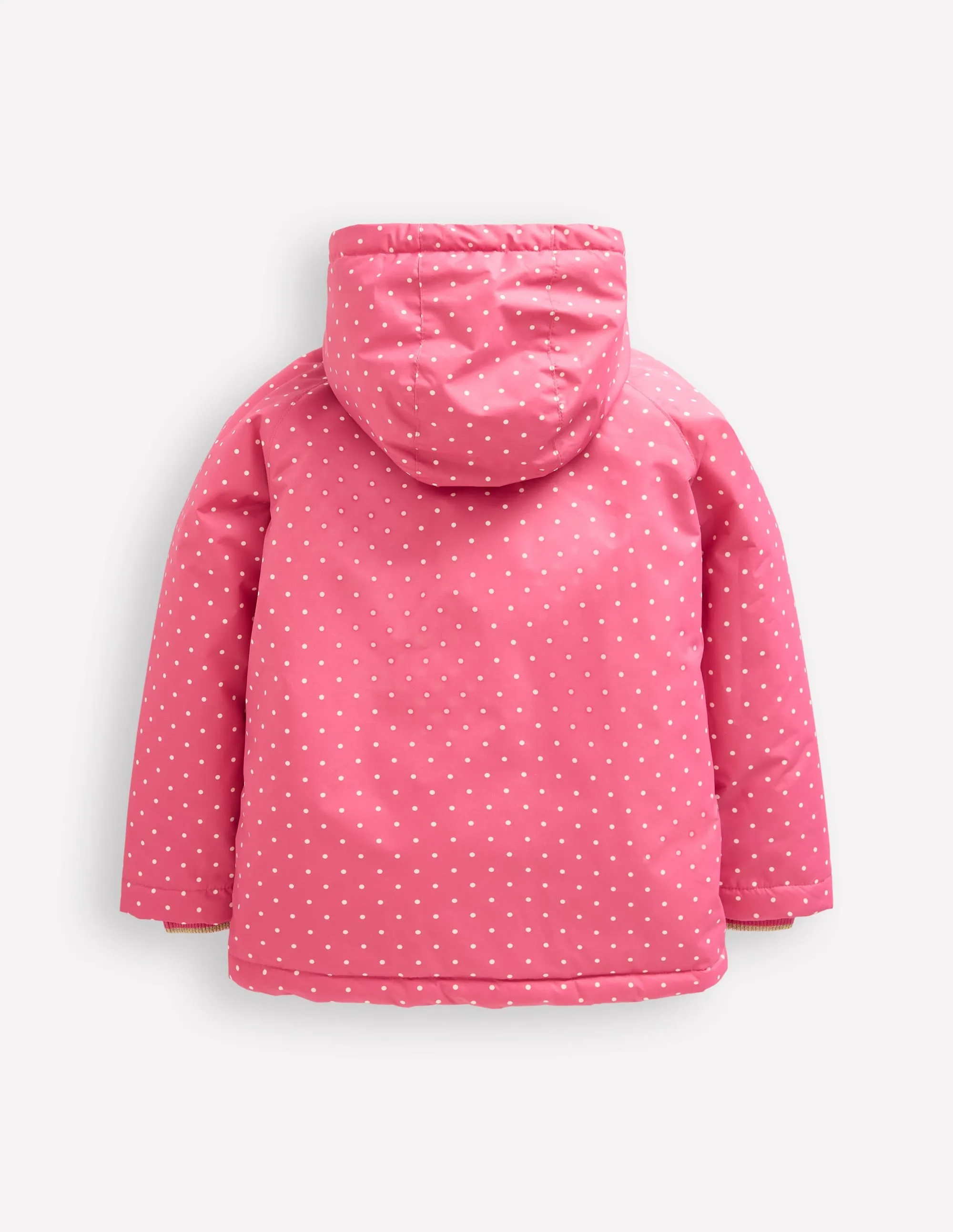 Sherpa Lined Anorak-Rose Pink Peeking Cats