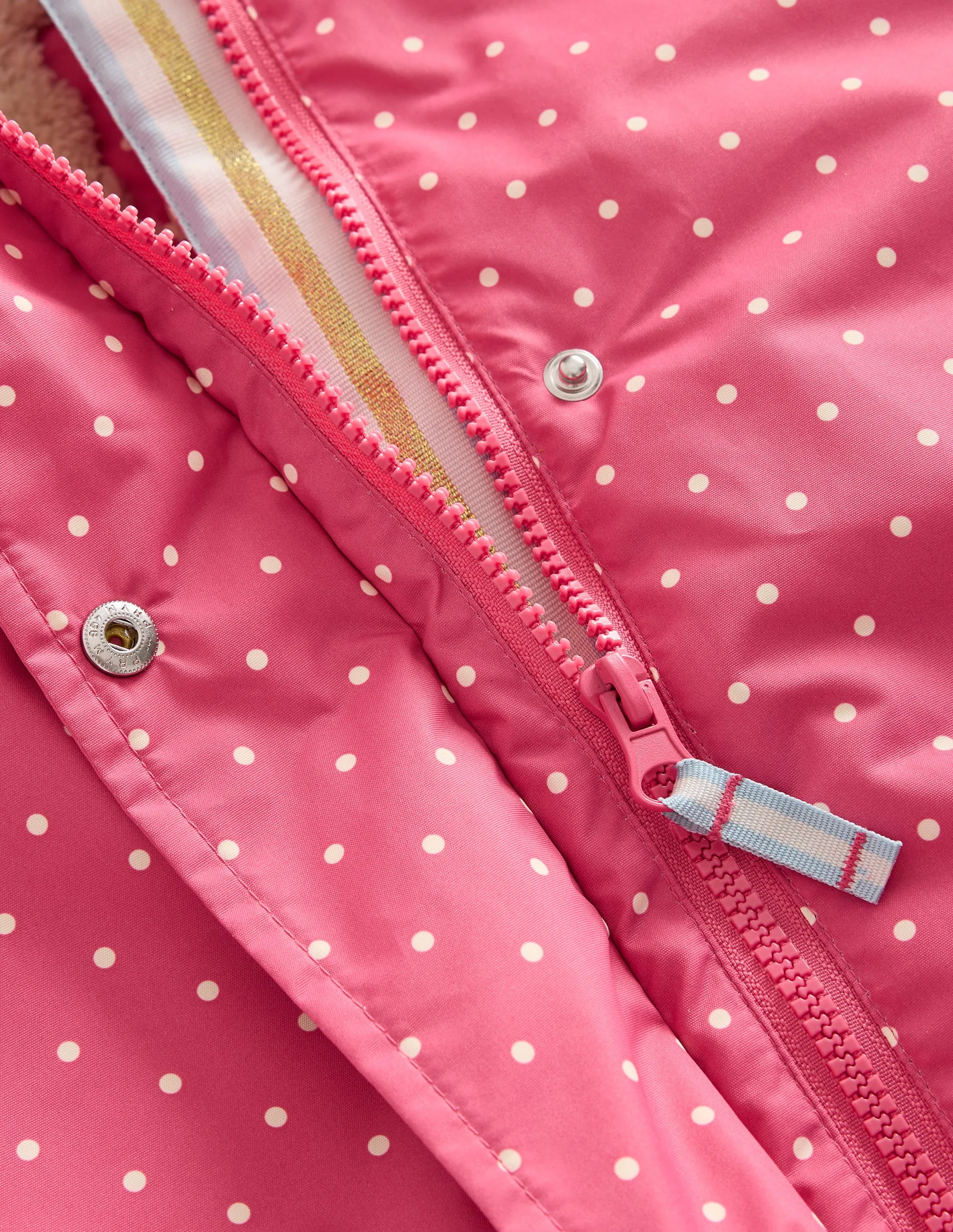 Sherpa Lined Anorak-Rose Pink Peeking Cats