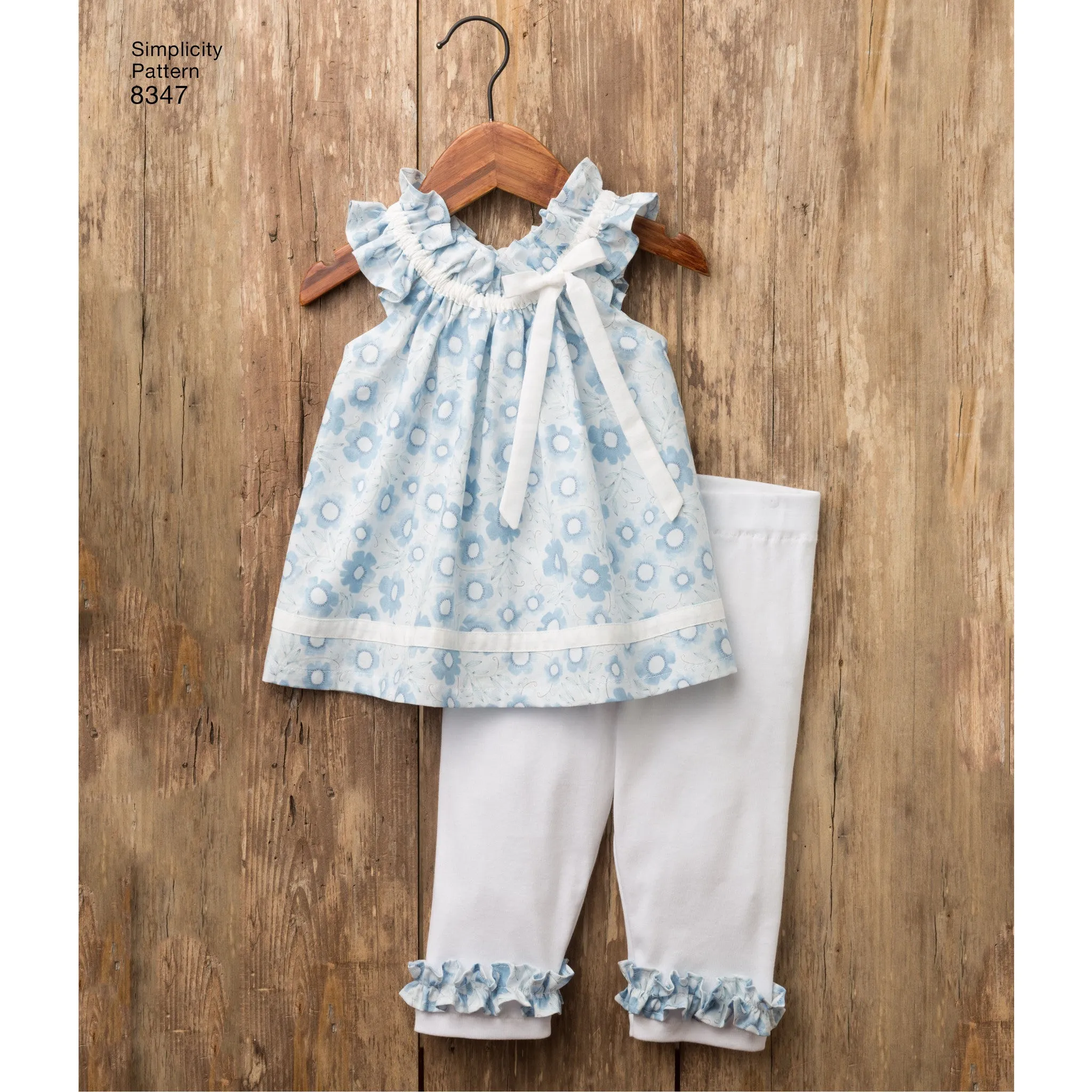 Simplicity Pattern 8347 toddlers dress top and knit capris