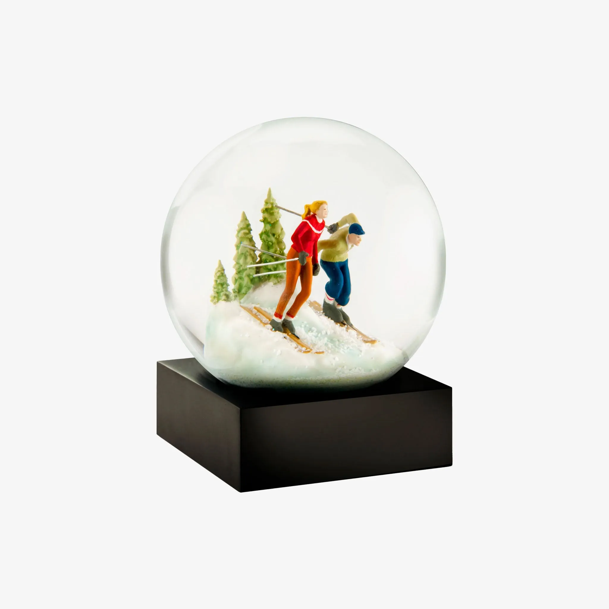 Skiers Snow Globe