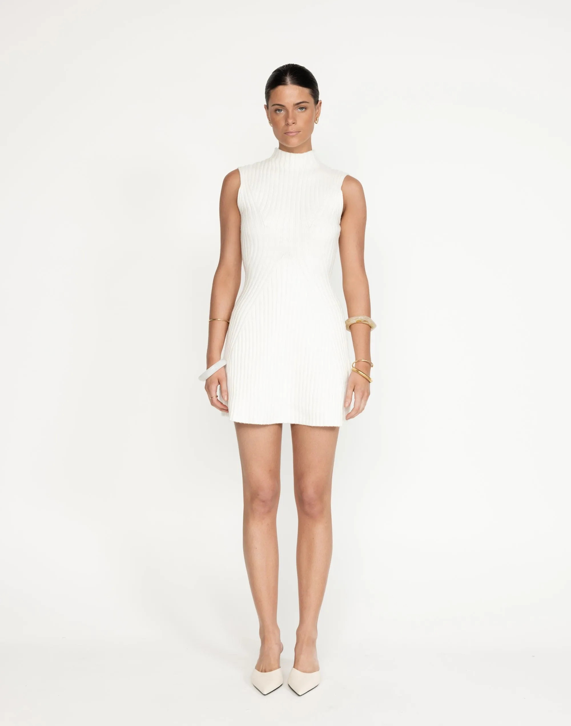 Sloan Mini Dress (Off White)