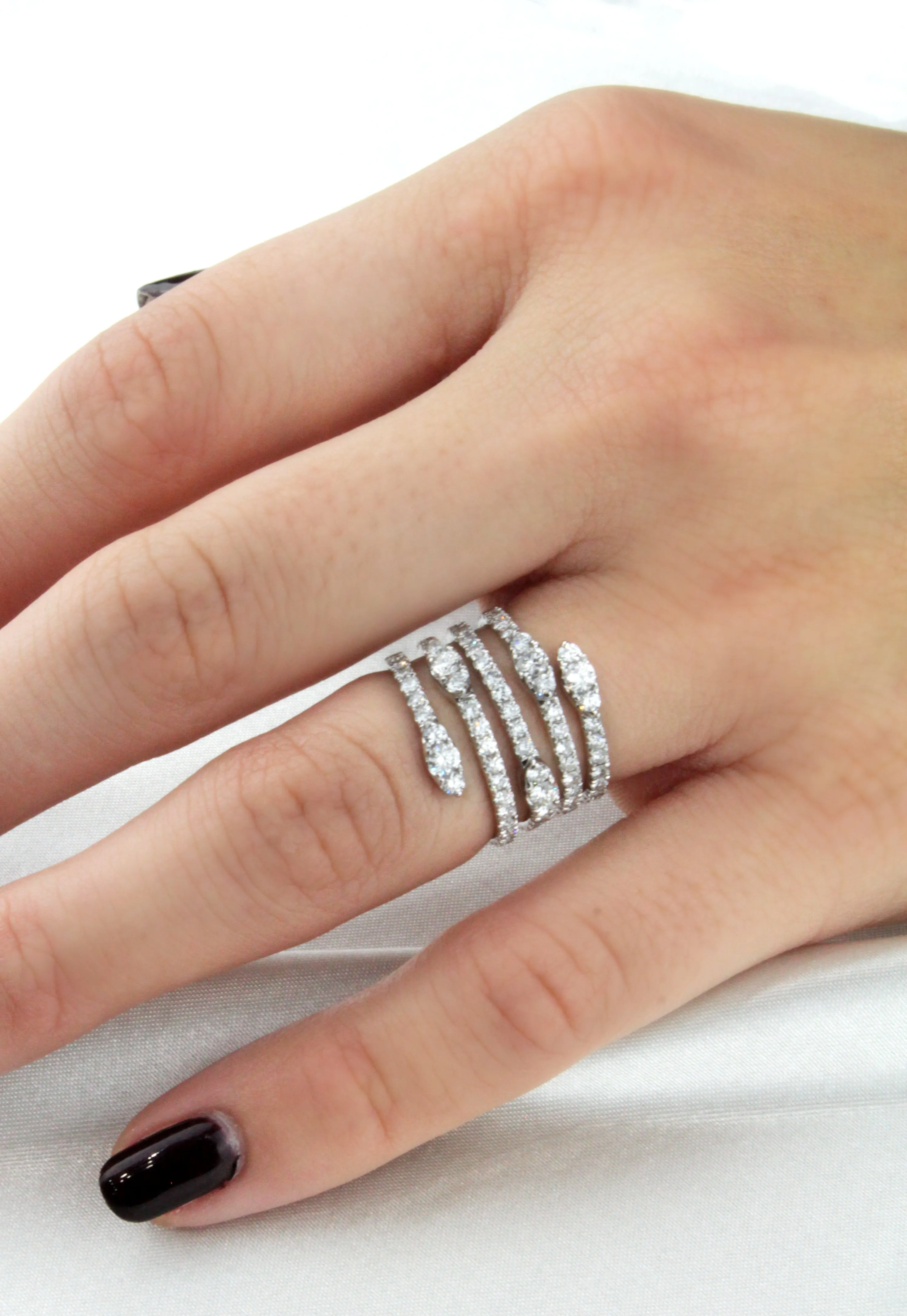 Snake Wrap Around Diamond Fashion Ring