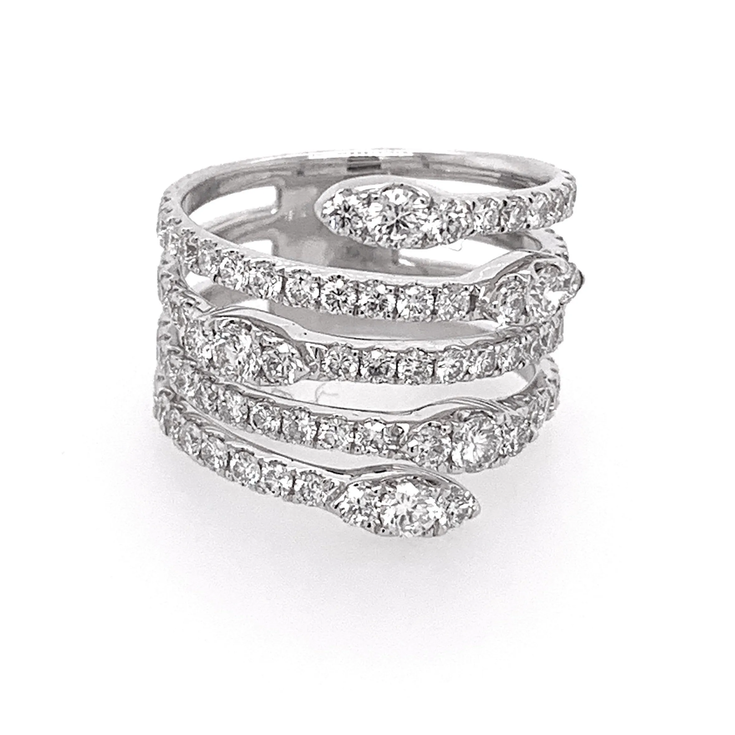 Snake Wrap Around Diamond Fashion Ring