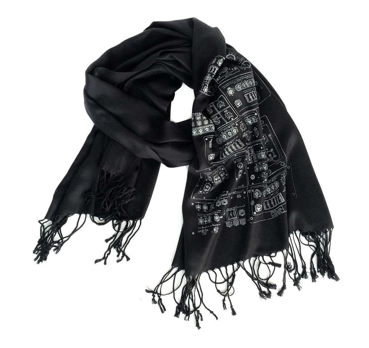 Space Shuttle Controls Pashmina Scarf.