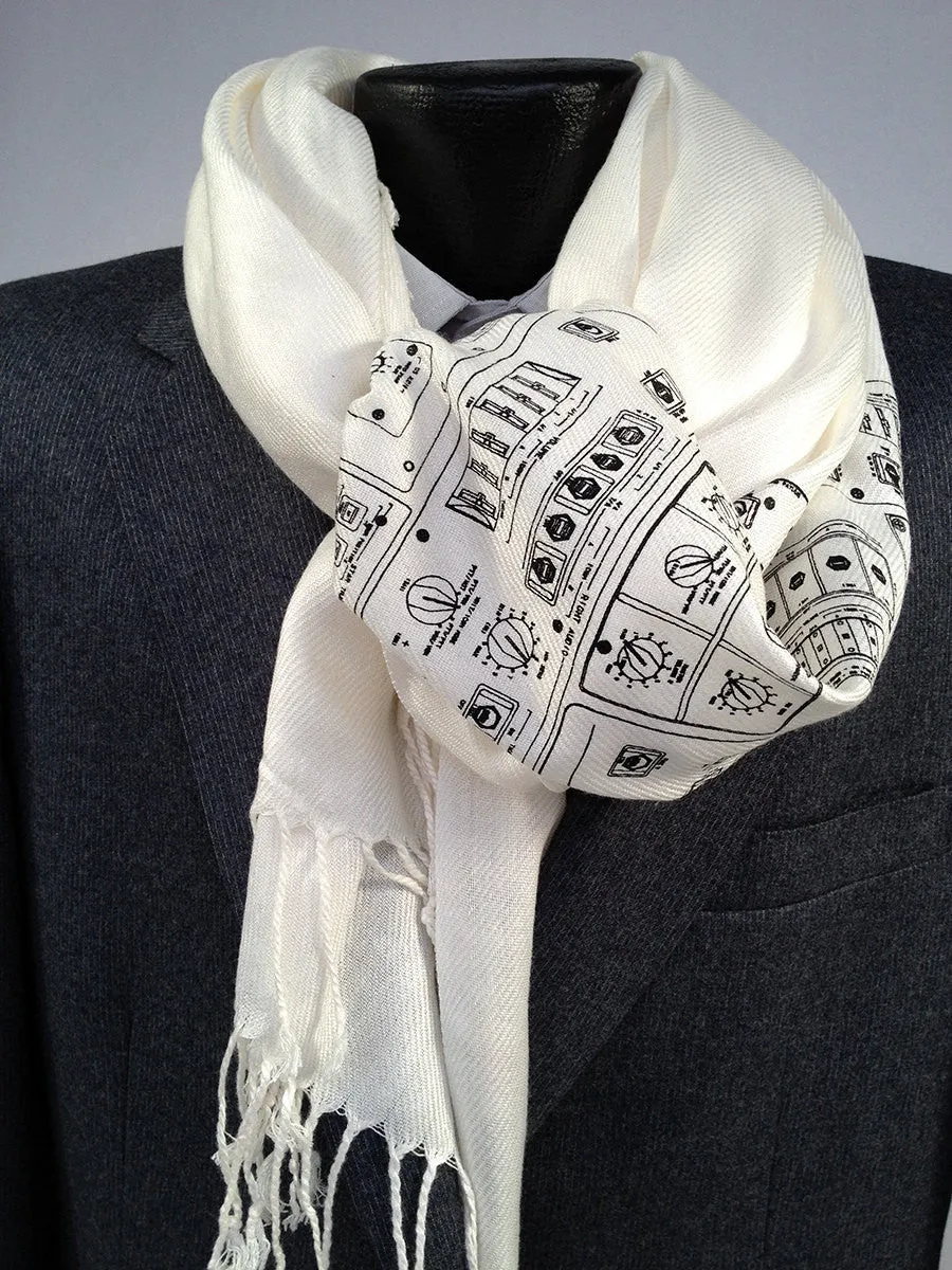 Space Shuttle Controls Pashmina Scarf.