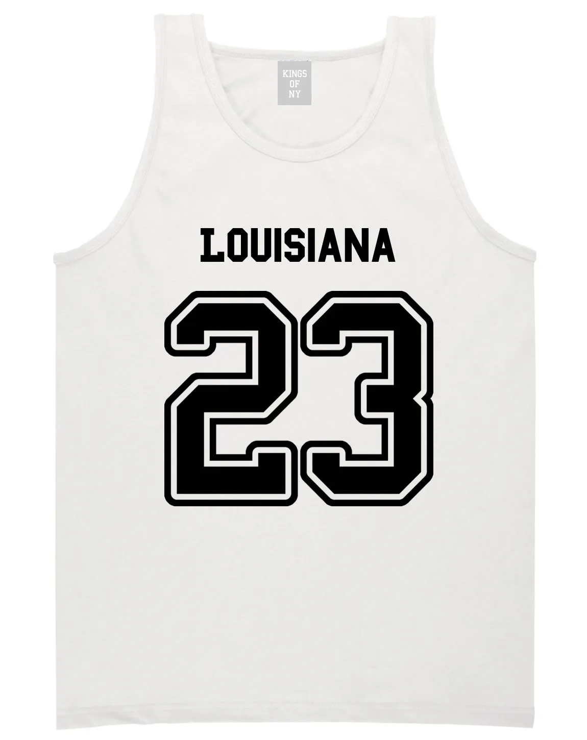 Sport Style Louisiana 23 Team State Jersey Mens Tank Top