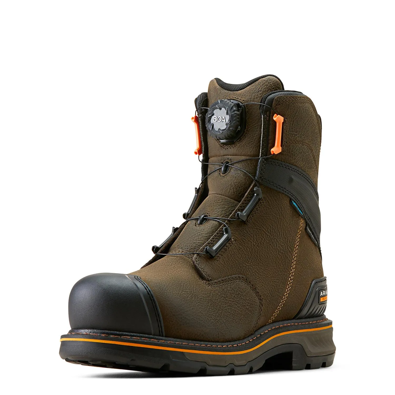 Stump Jumper BOA 8 inch Composite-Toe Waterproof Work Boot Iron Coffee