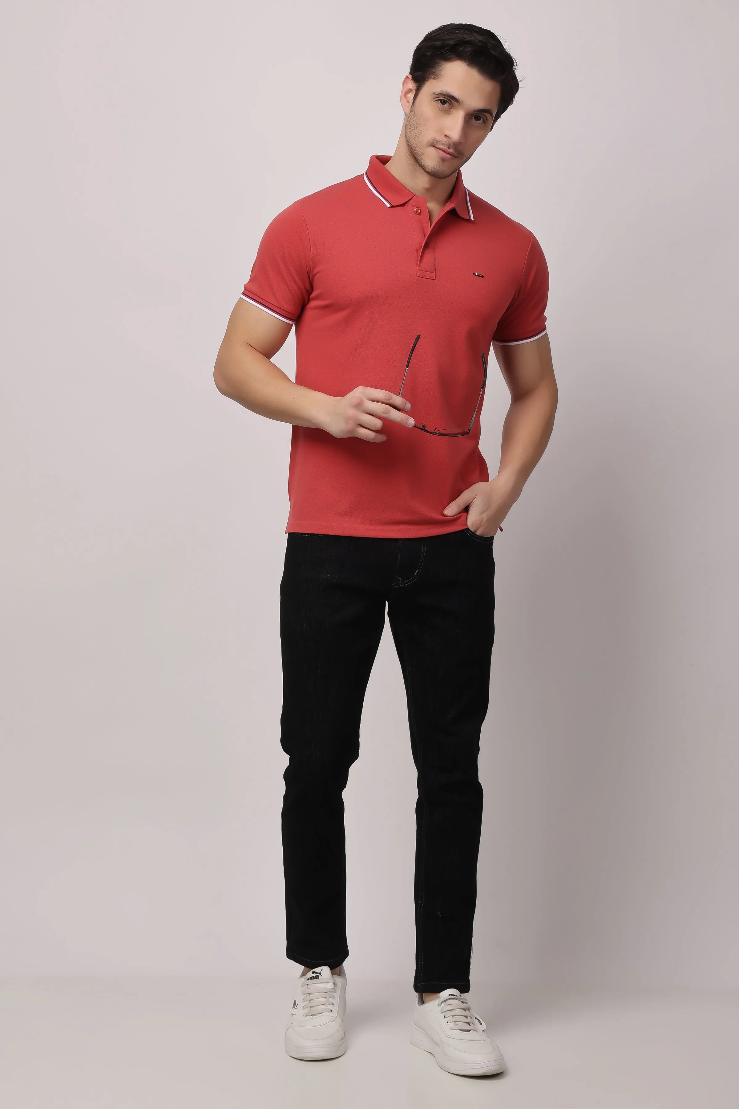 Stylox solid polo t-shirt