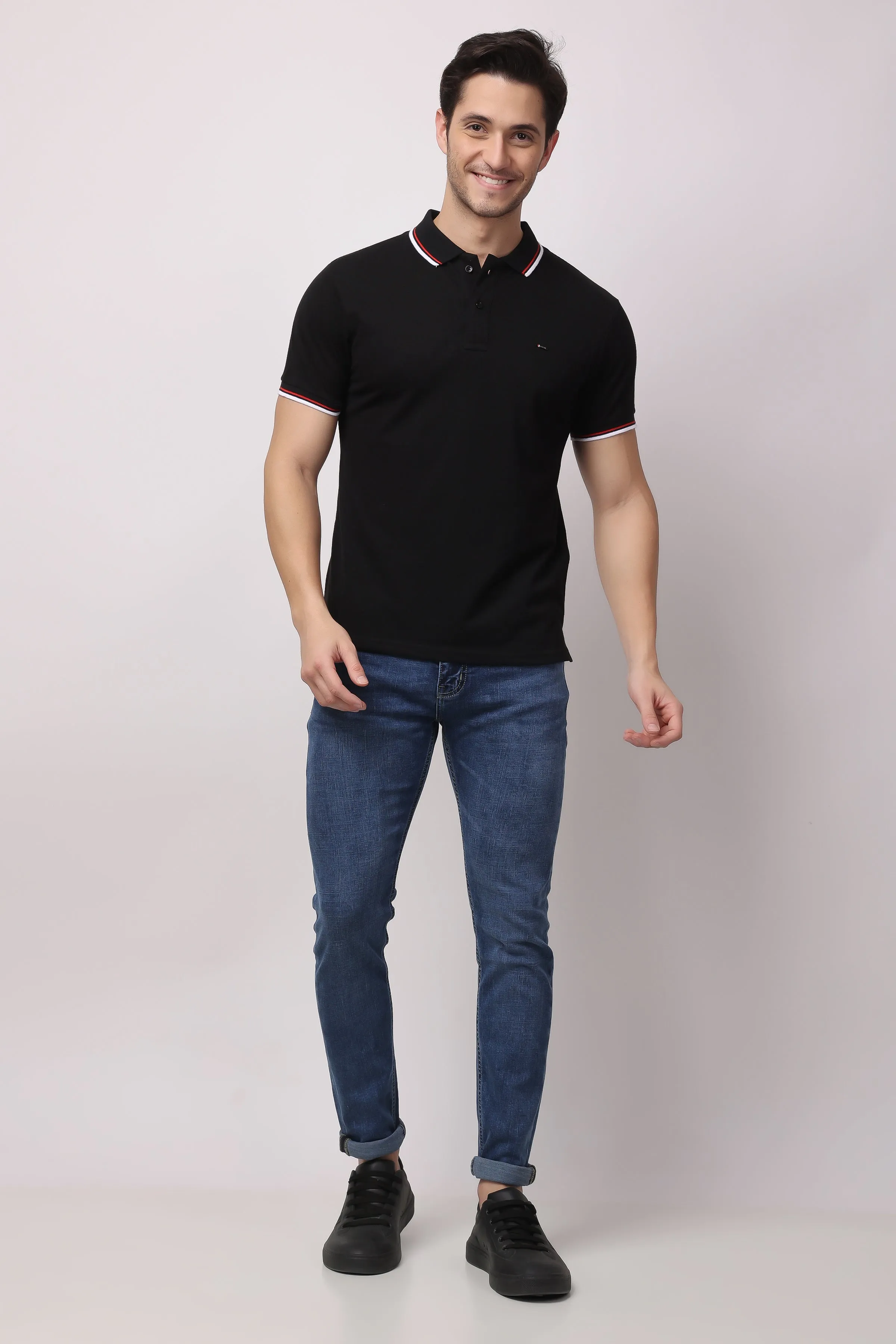 Stylox solid polo t-shirt