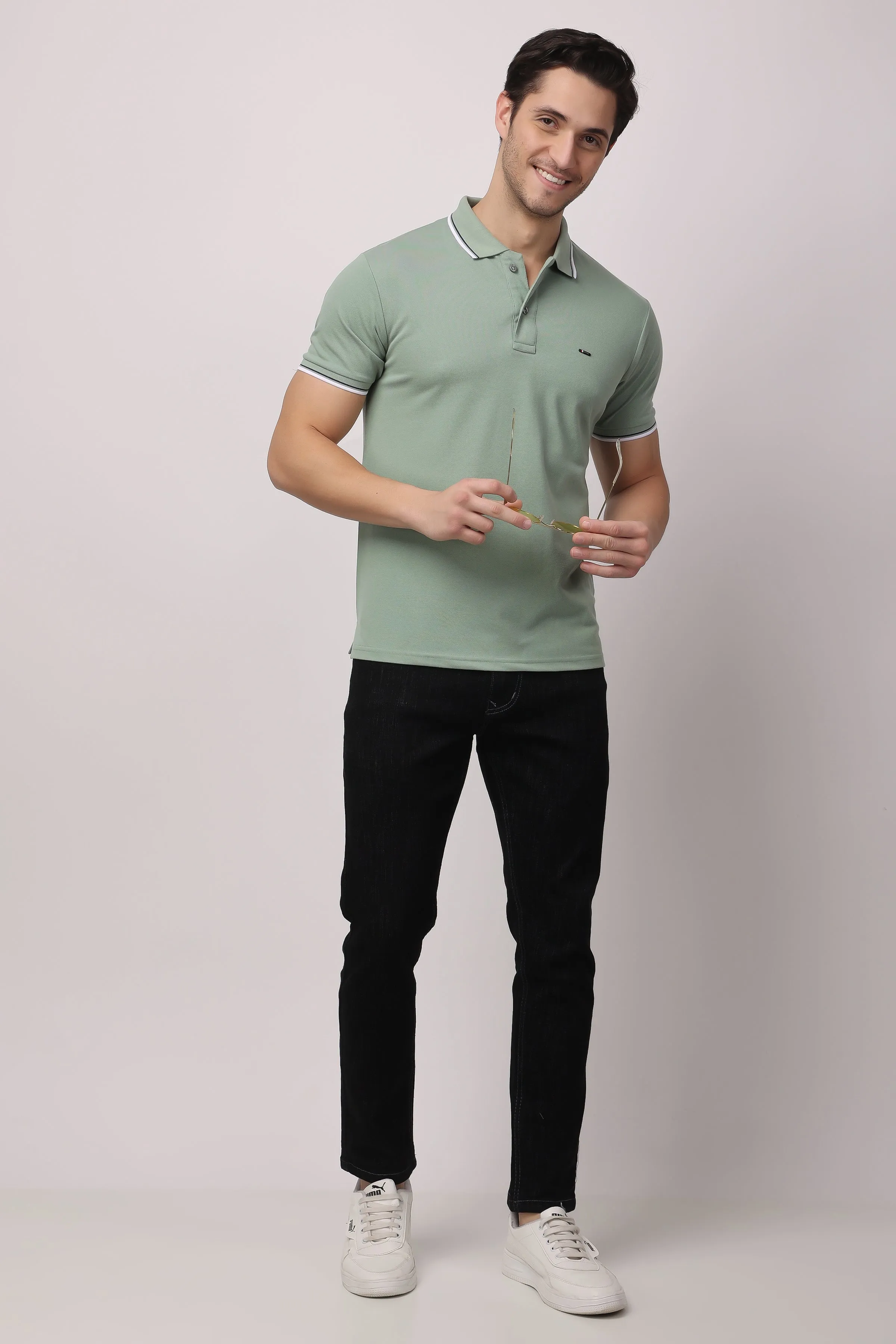 Stylox solid polo t-shirt