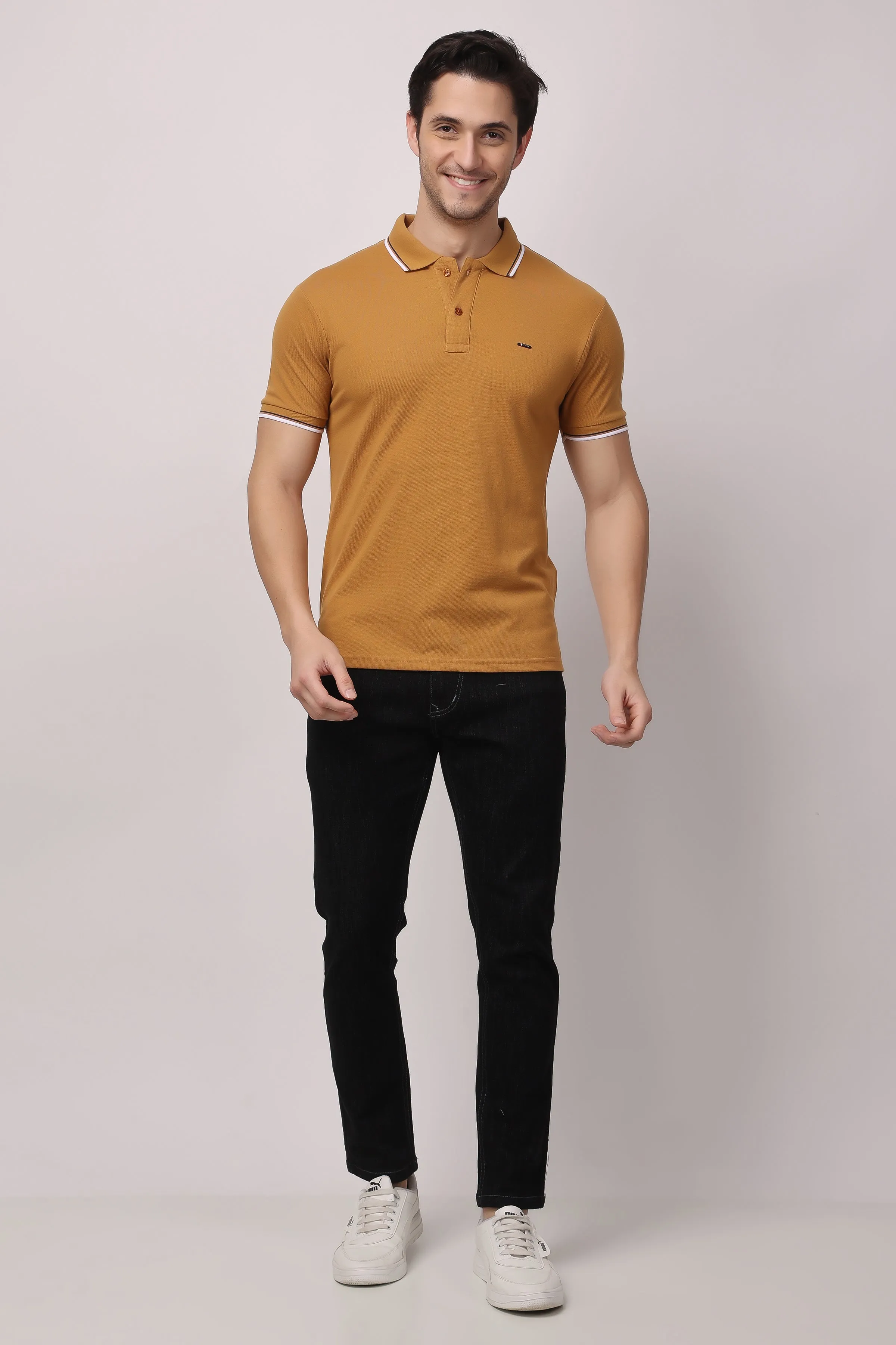 Stylox solid polo t-shirt