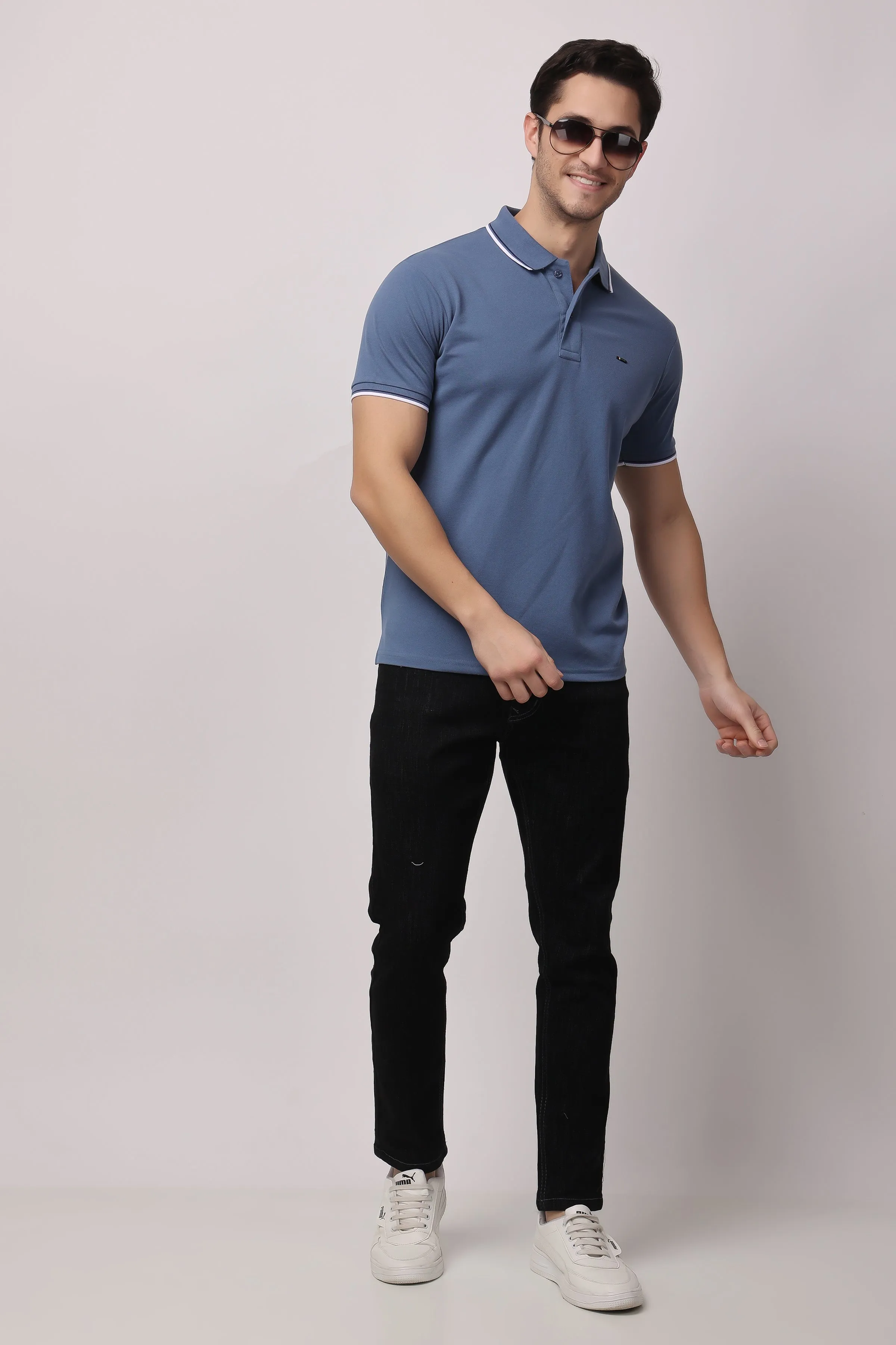 Stylox solid polo t-shirt