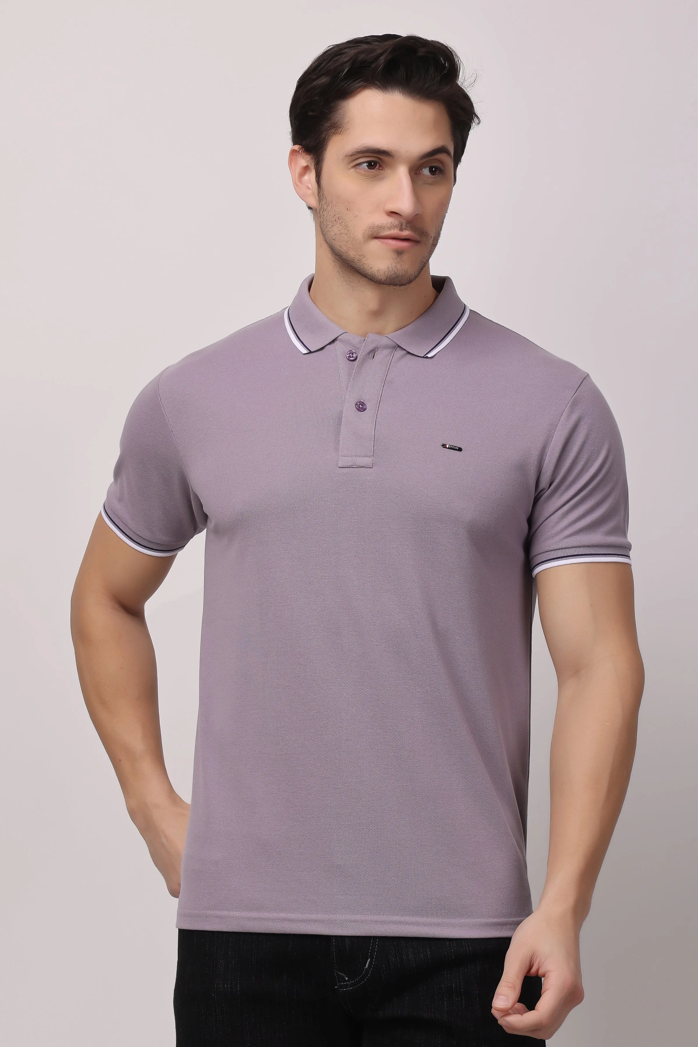 Stylox solid polo t-shirt