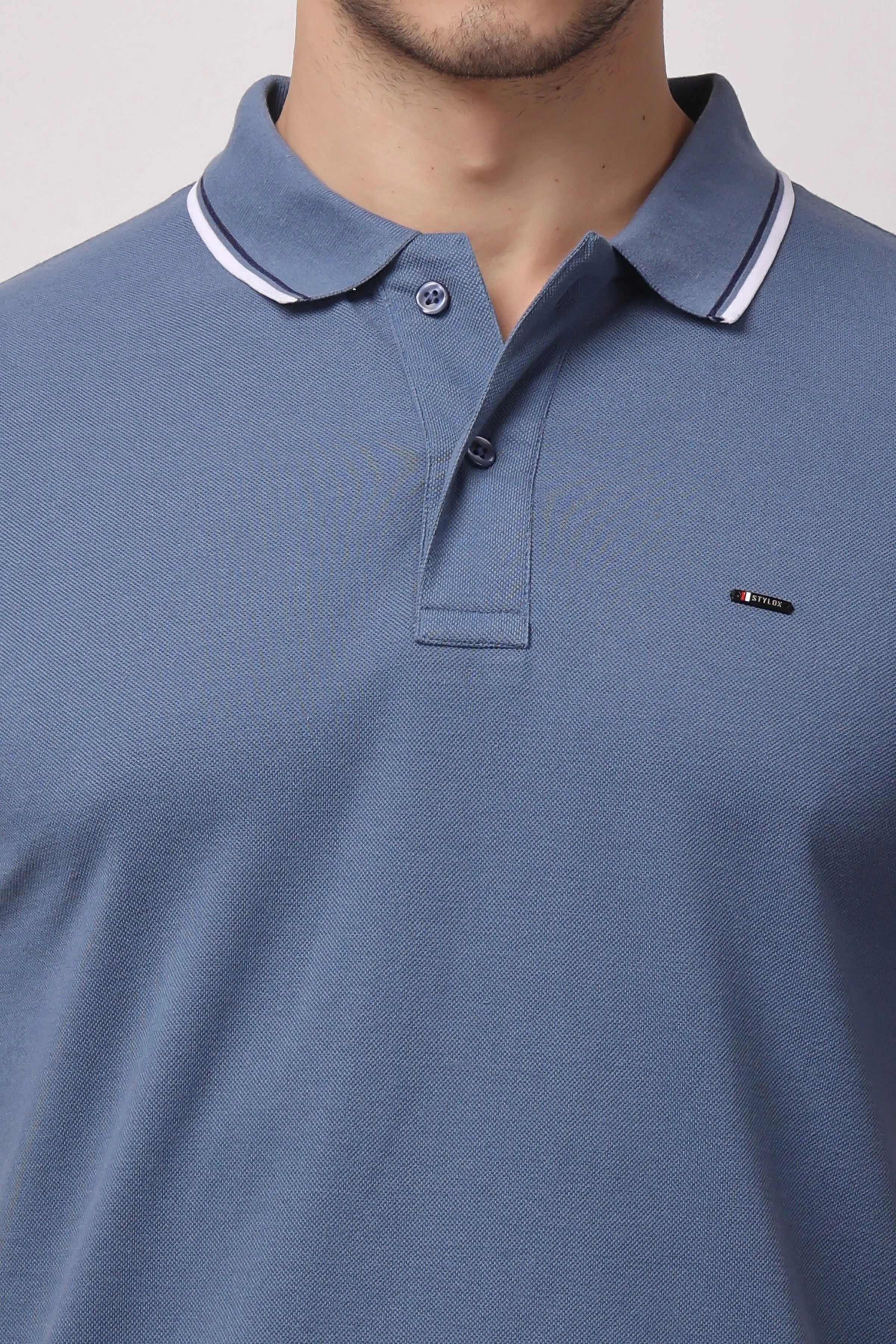 Stylox solid polo t-shirt