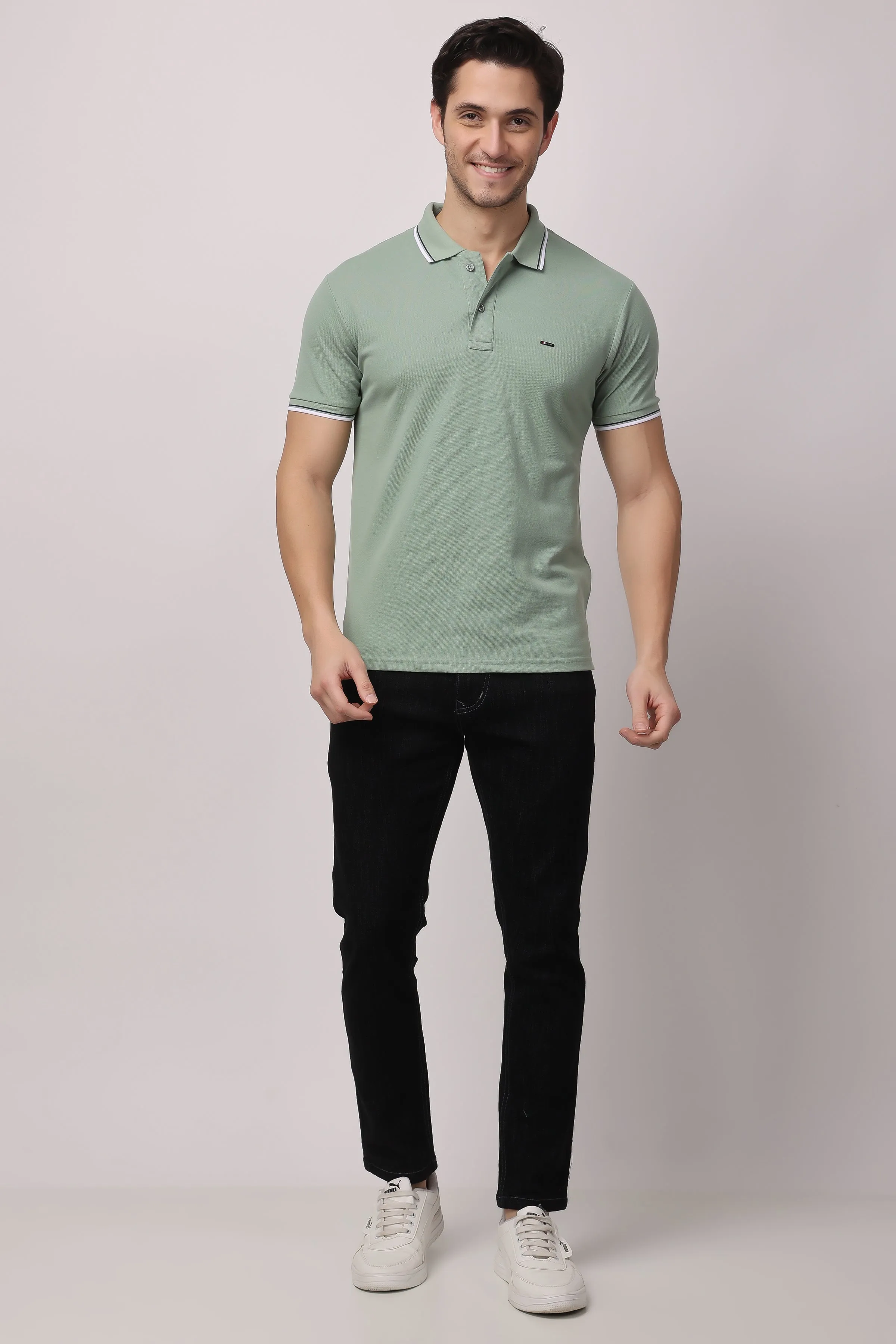 Stylox solid polo t-shirt