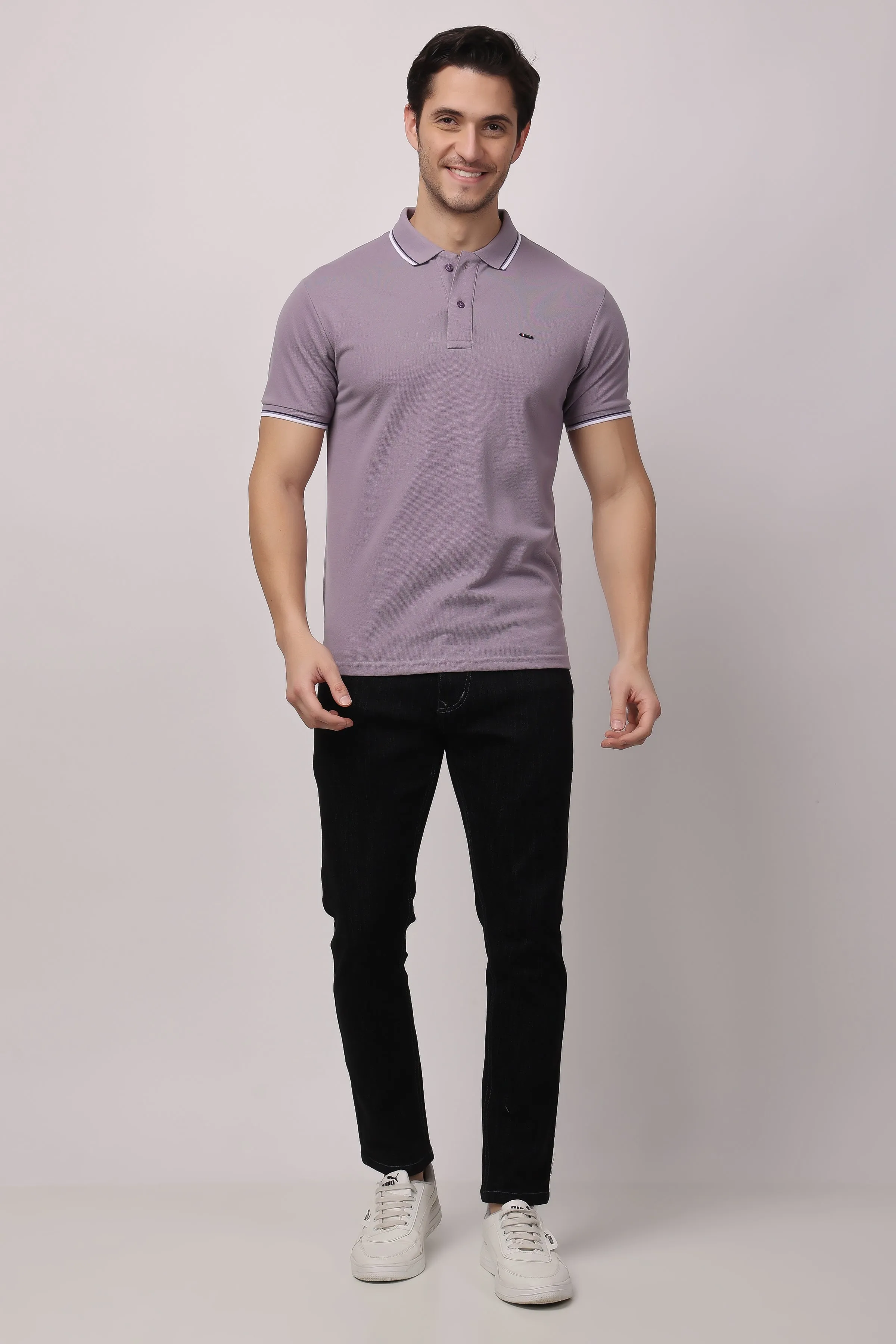 Stylox solid polo t-shirt