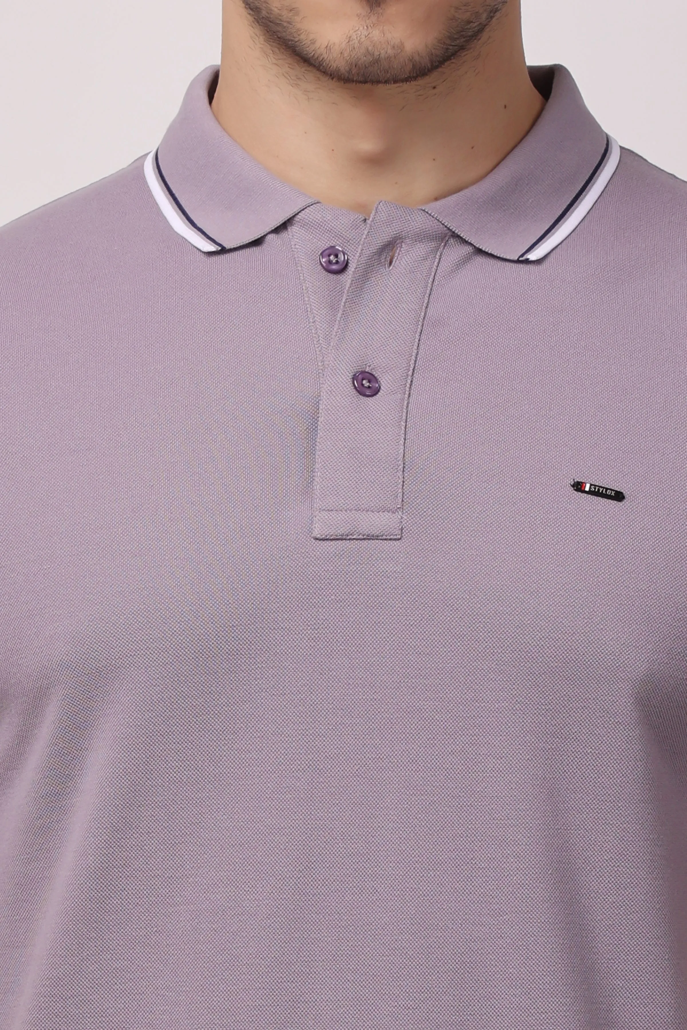 Stylox solid polo t-shirt