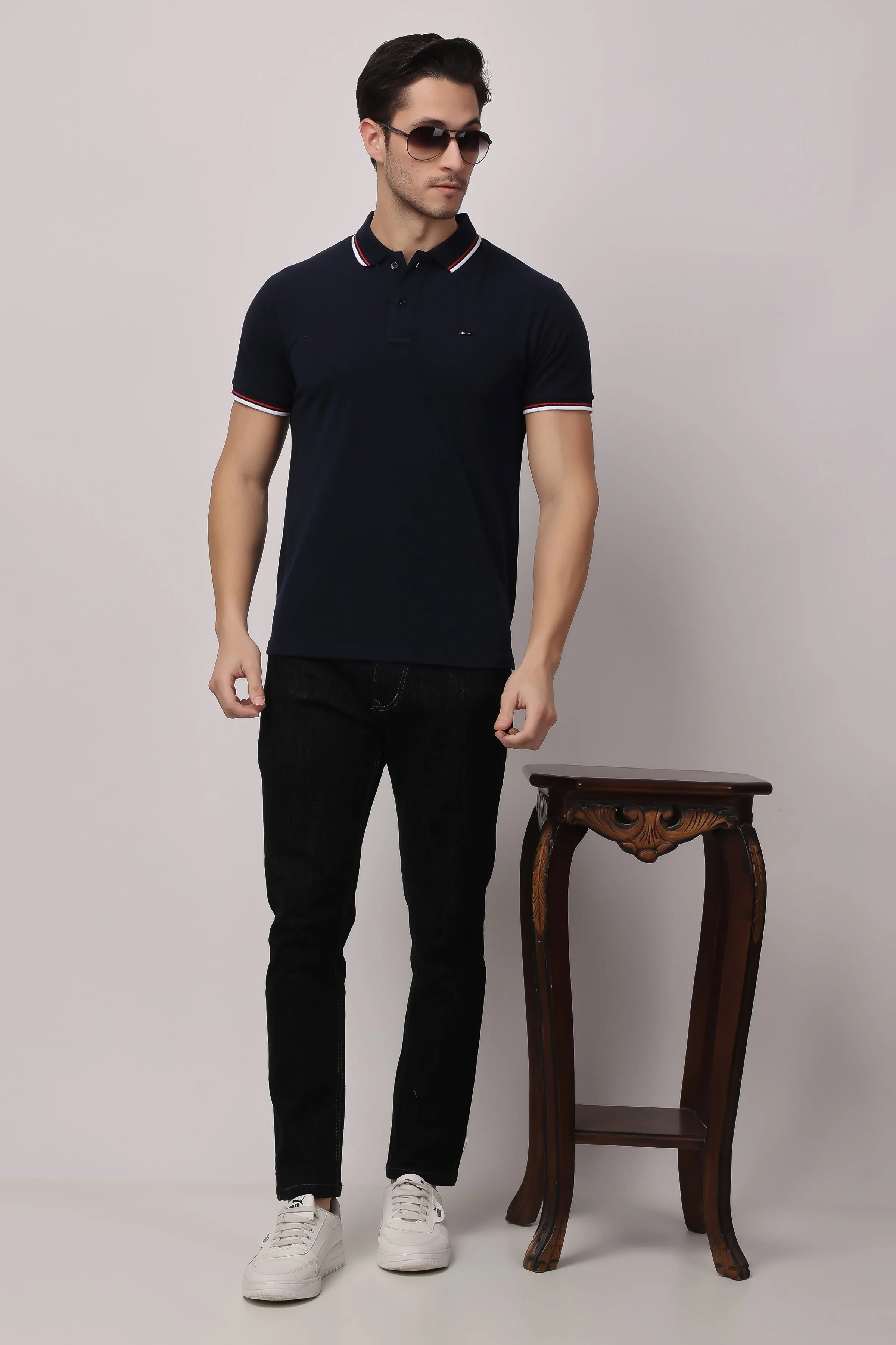 Stylox solid polo t-shirt