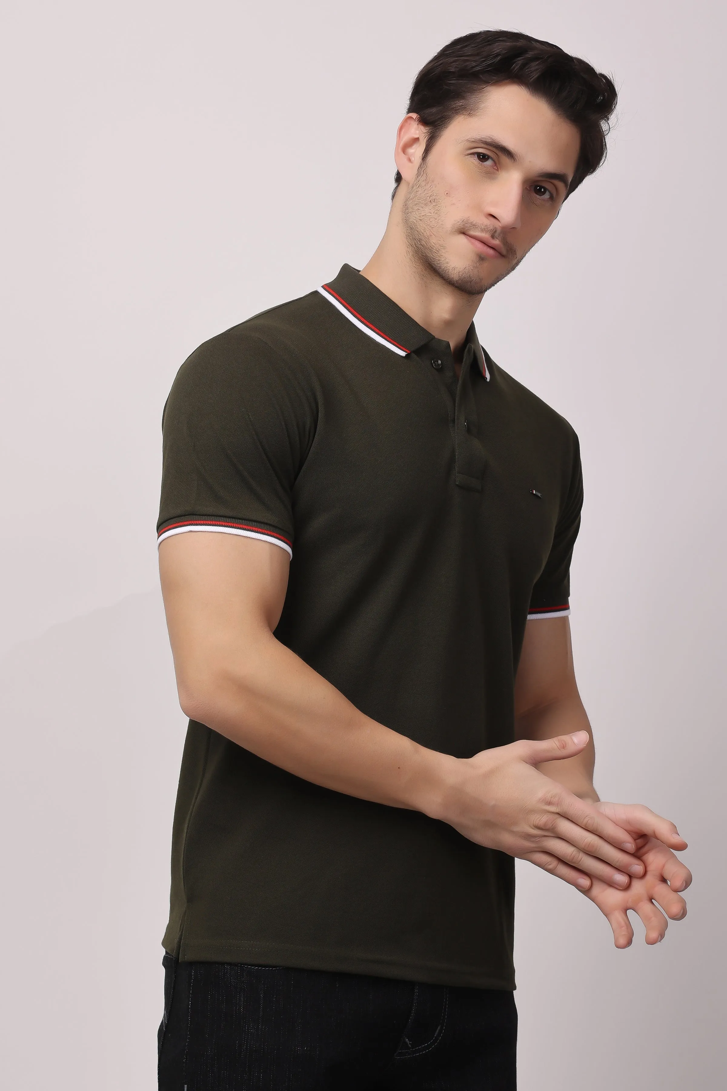 Stylox solid polo t-shirt